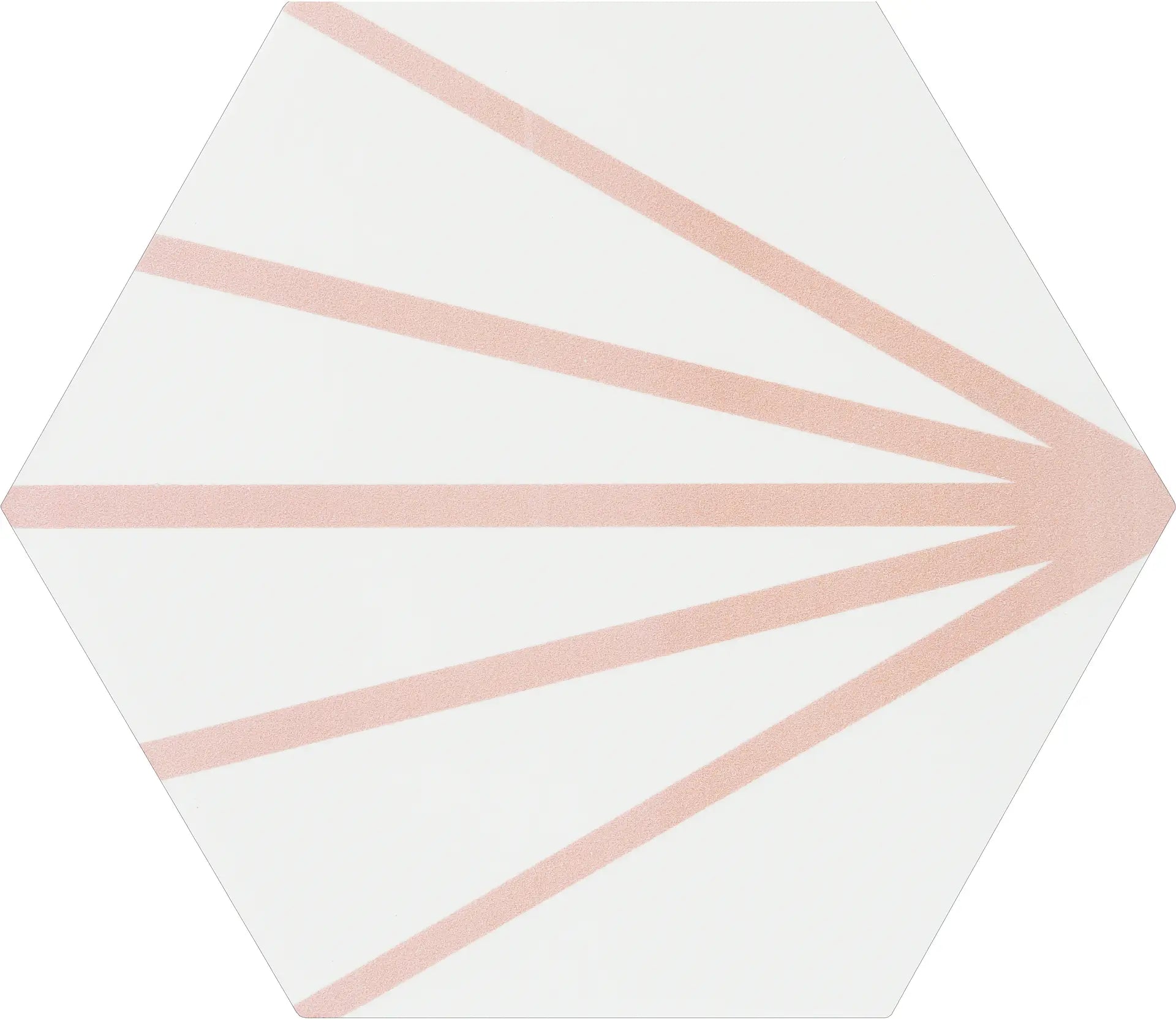 Deluxe Lilypad Line Rosa Hex Porcelain Tile 23x20cm Matt