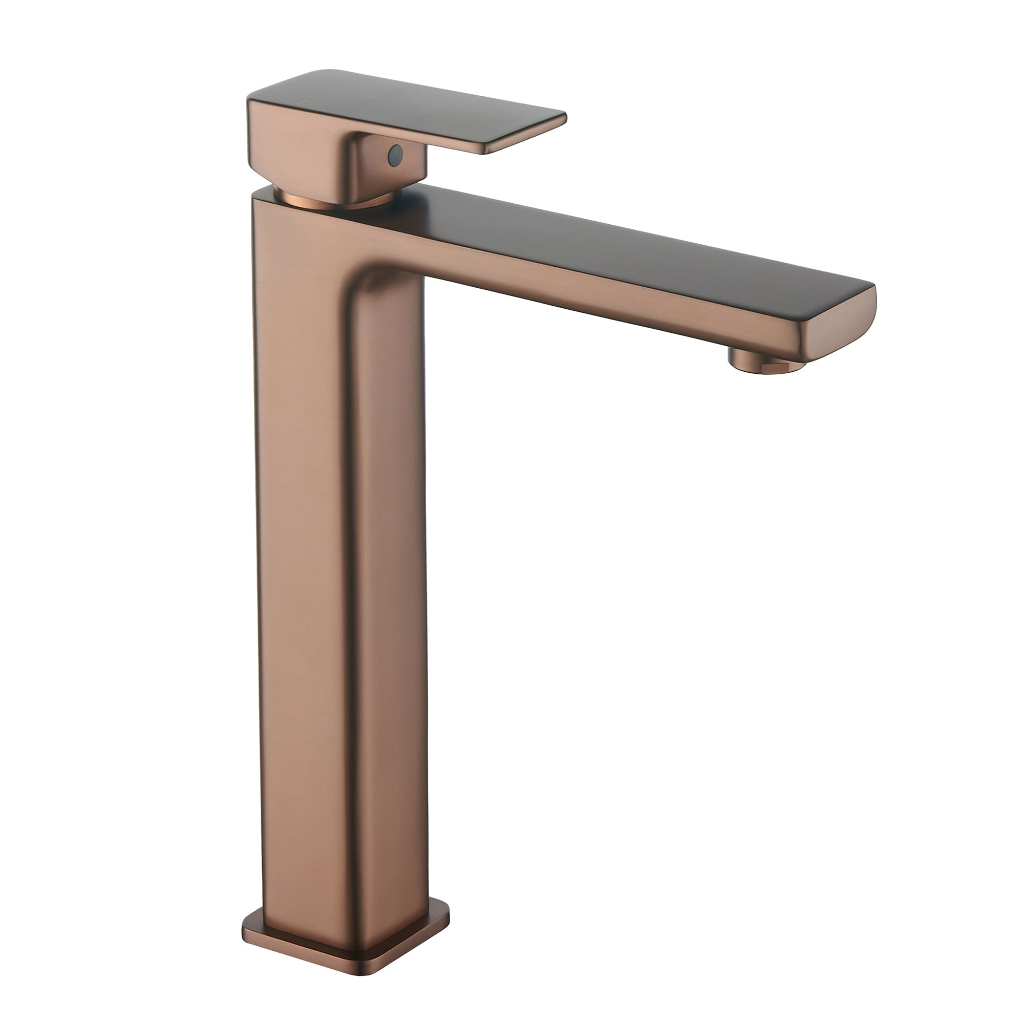 brisbane square single lever tall basin mixer brushed bronze