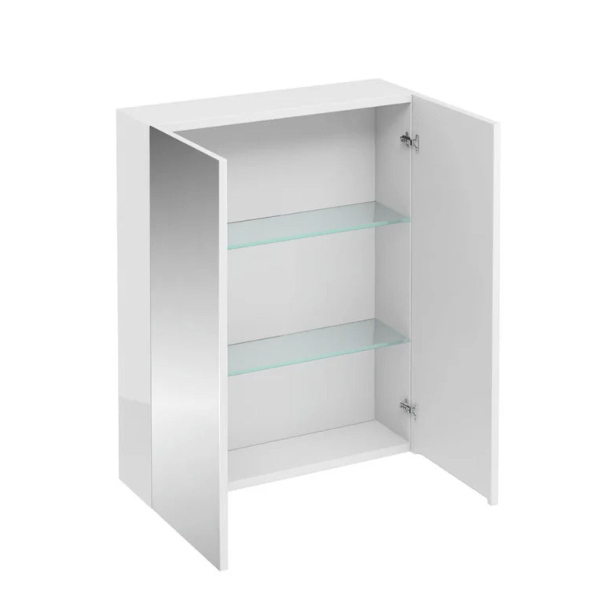 Britton 600 Double Mirror Door Cabinet White