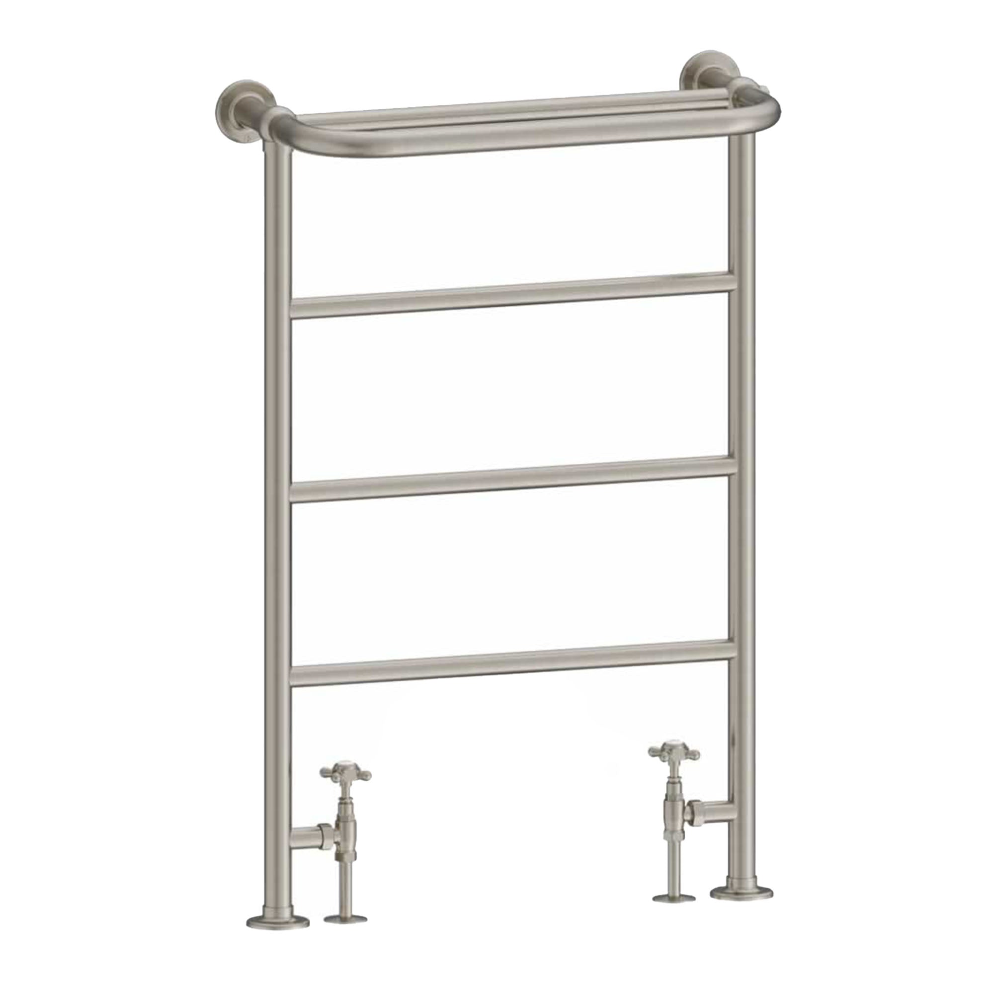 burlington berkeley traditional radiator 642x950mm brushed nickel