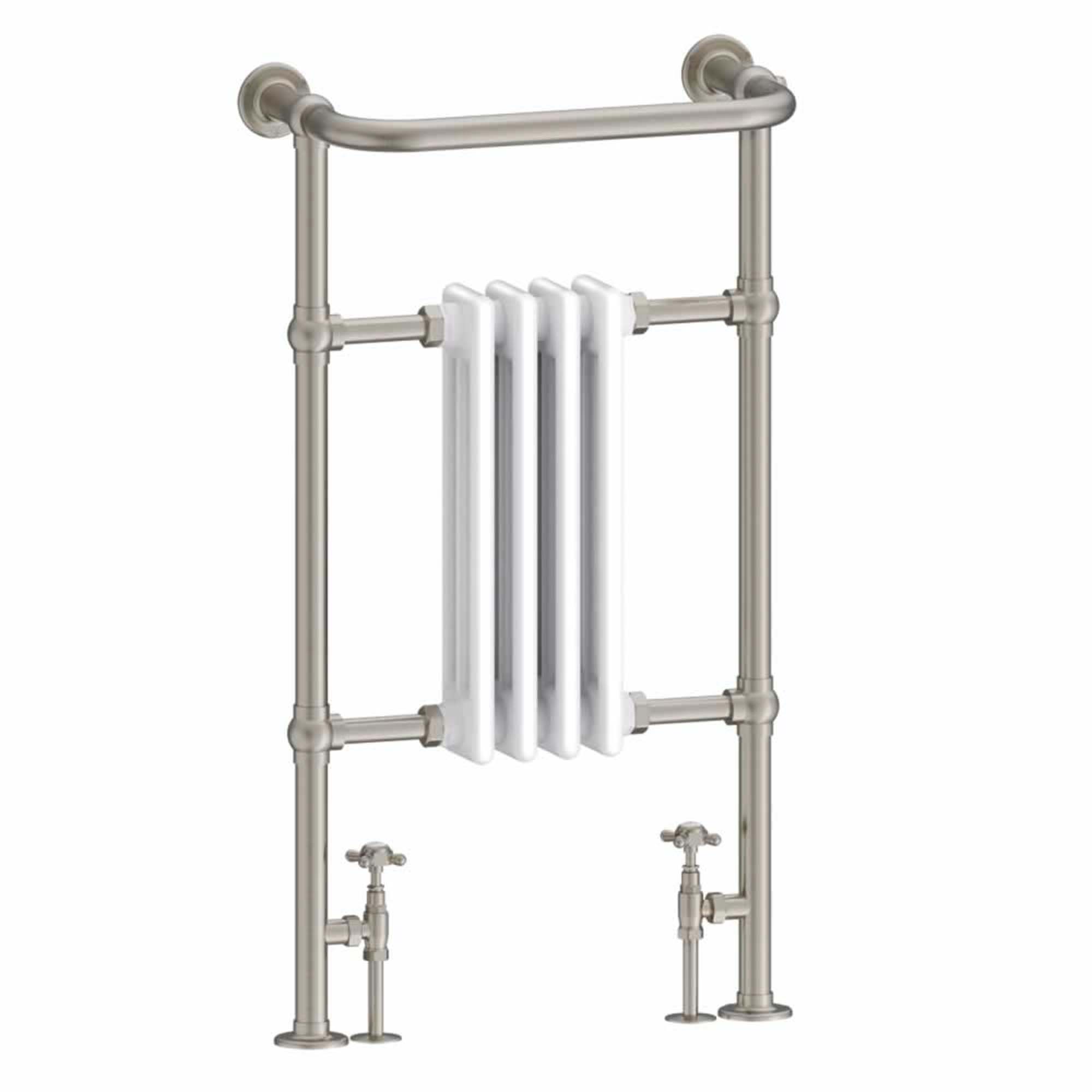 burlington bloomsbury traditional radiator brushed nickel
