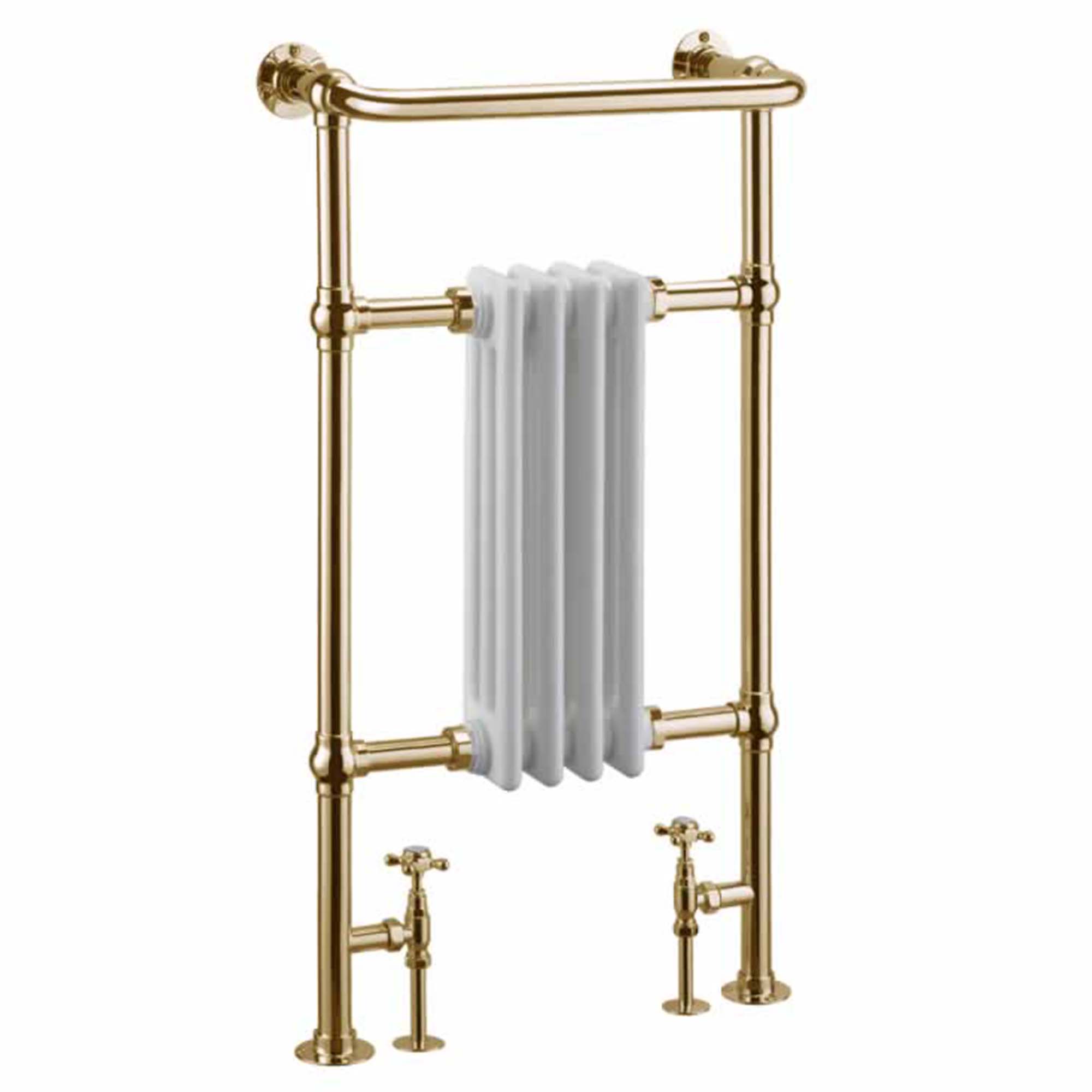 burlington bloomsbury traditional radiator gold