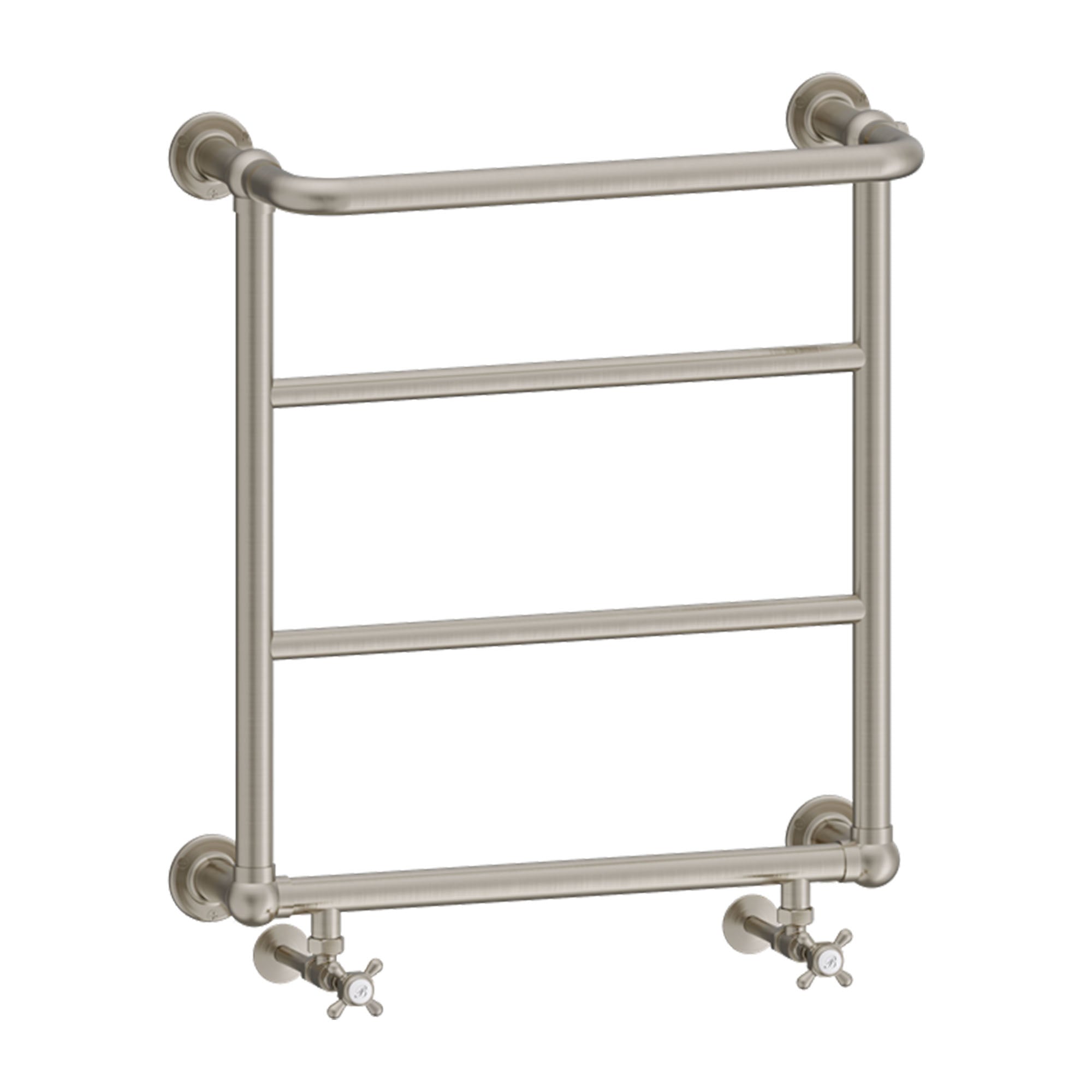 burlington cleaver radiator traditional 600x677mm brushed nickel