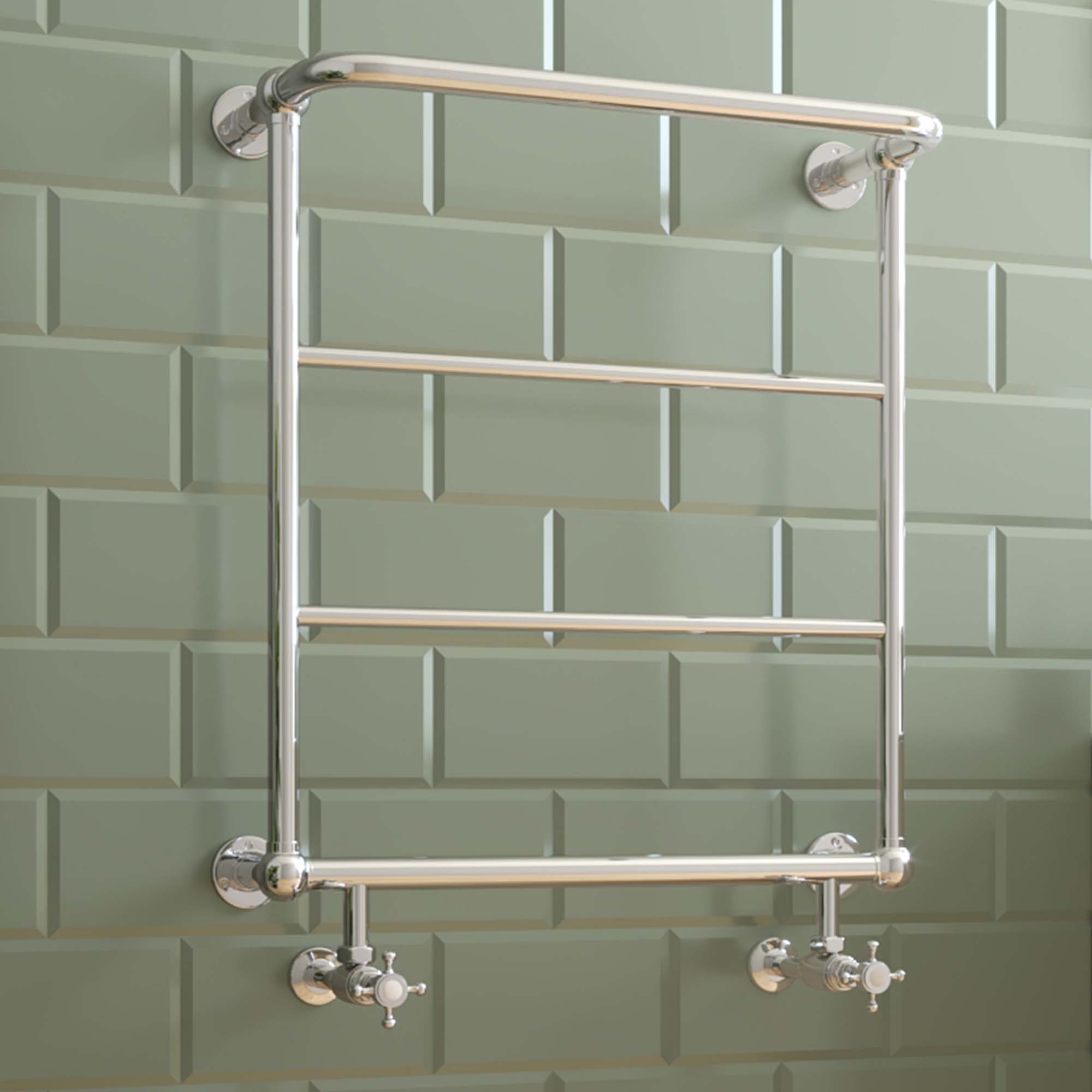 burlington cleaver radiator traditional 600x677mm chrome