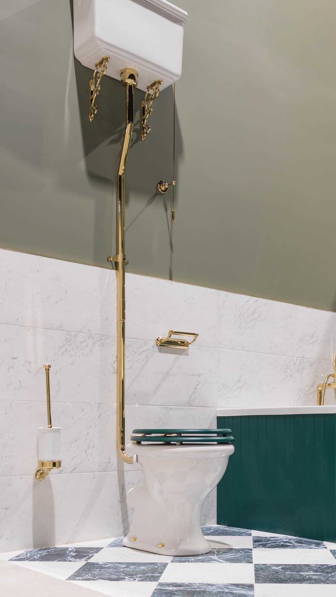 Burlington Guild Rimless High-Level Toilet With Standard WC Pan Traditional