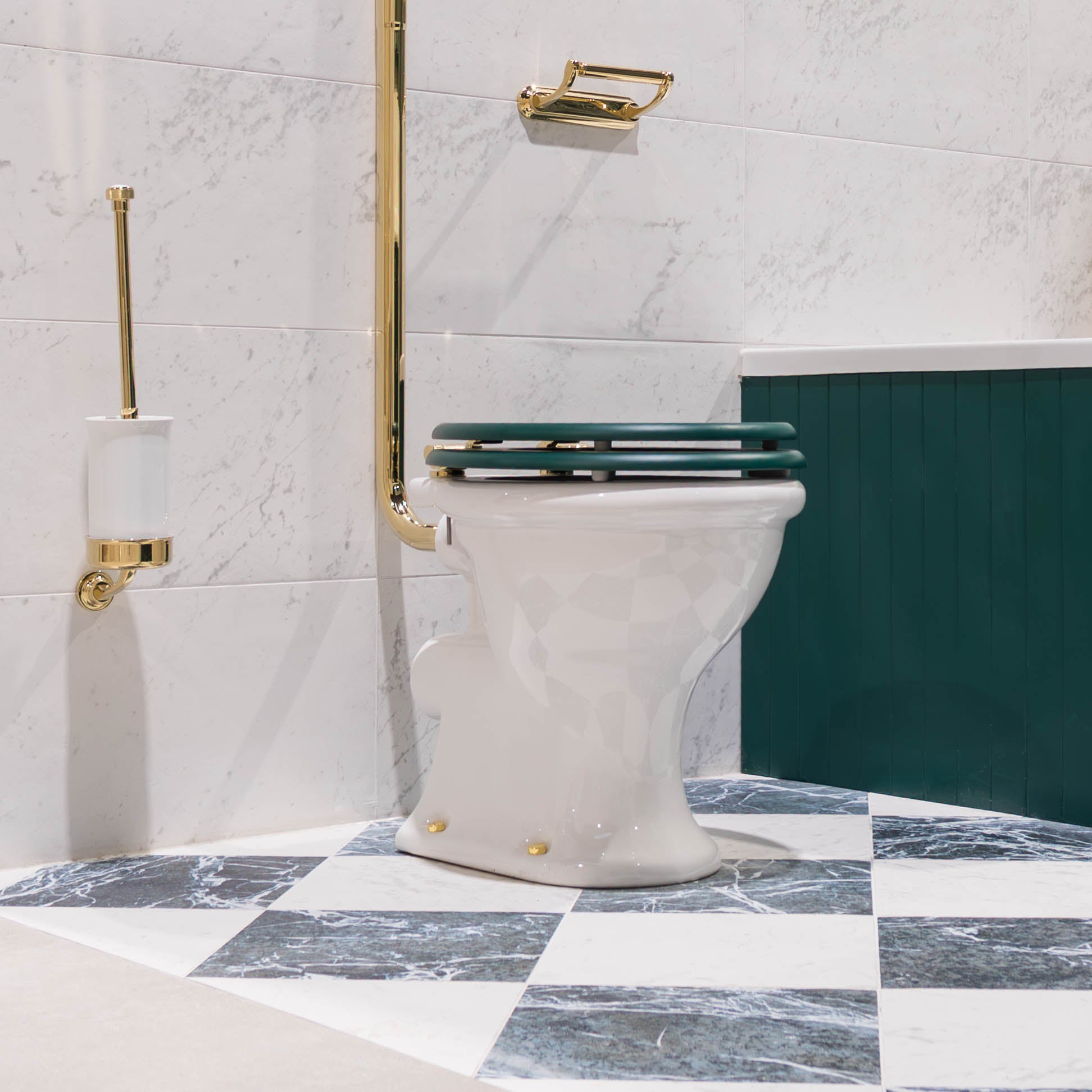 Burlington Guild Rimless High-Level Toilet With Standard WC Pan Traditional