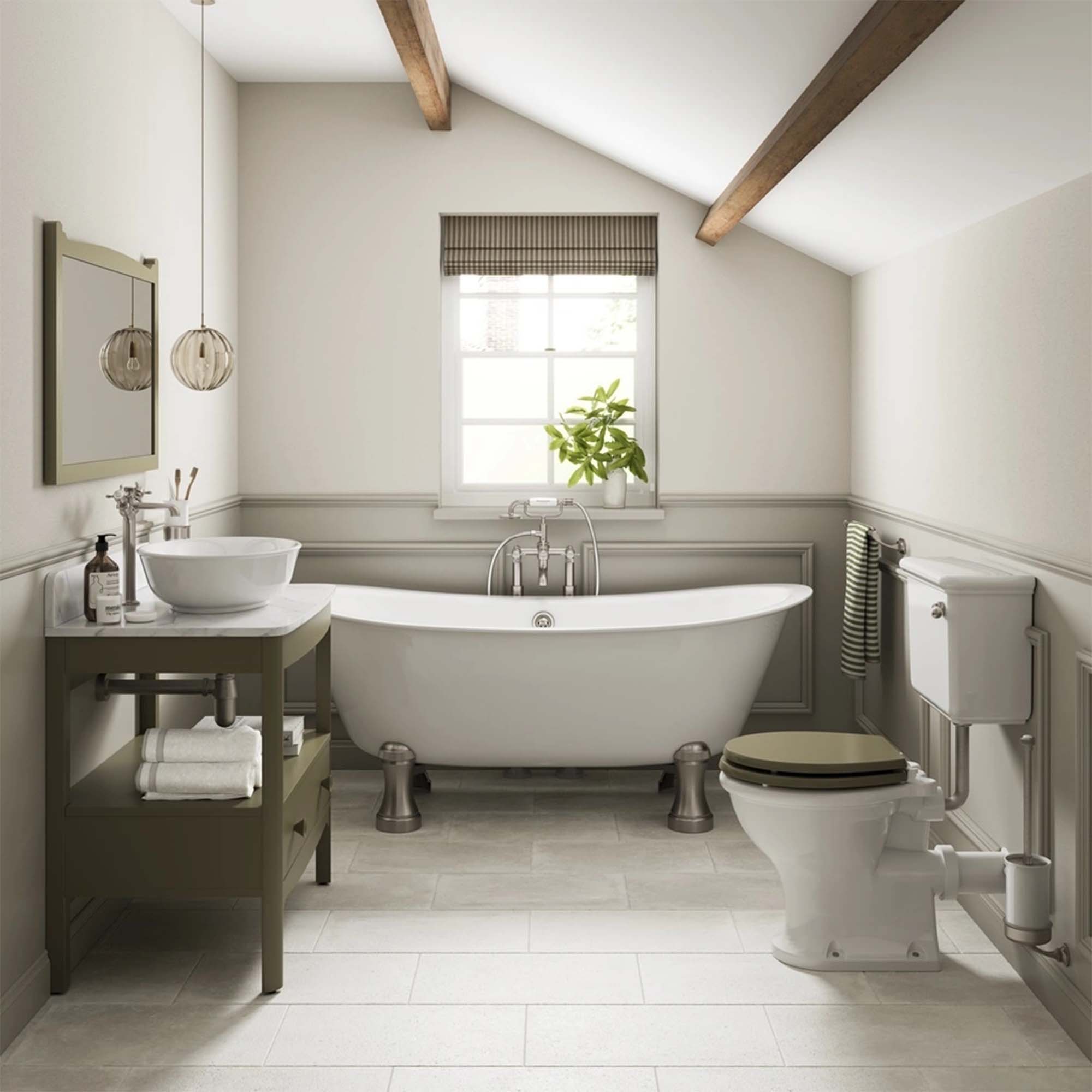 burlington guild low level cistern toilet brushed nickel flush kit