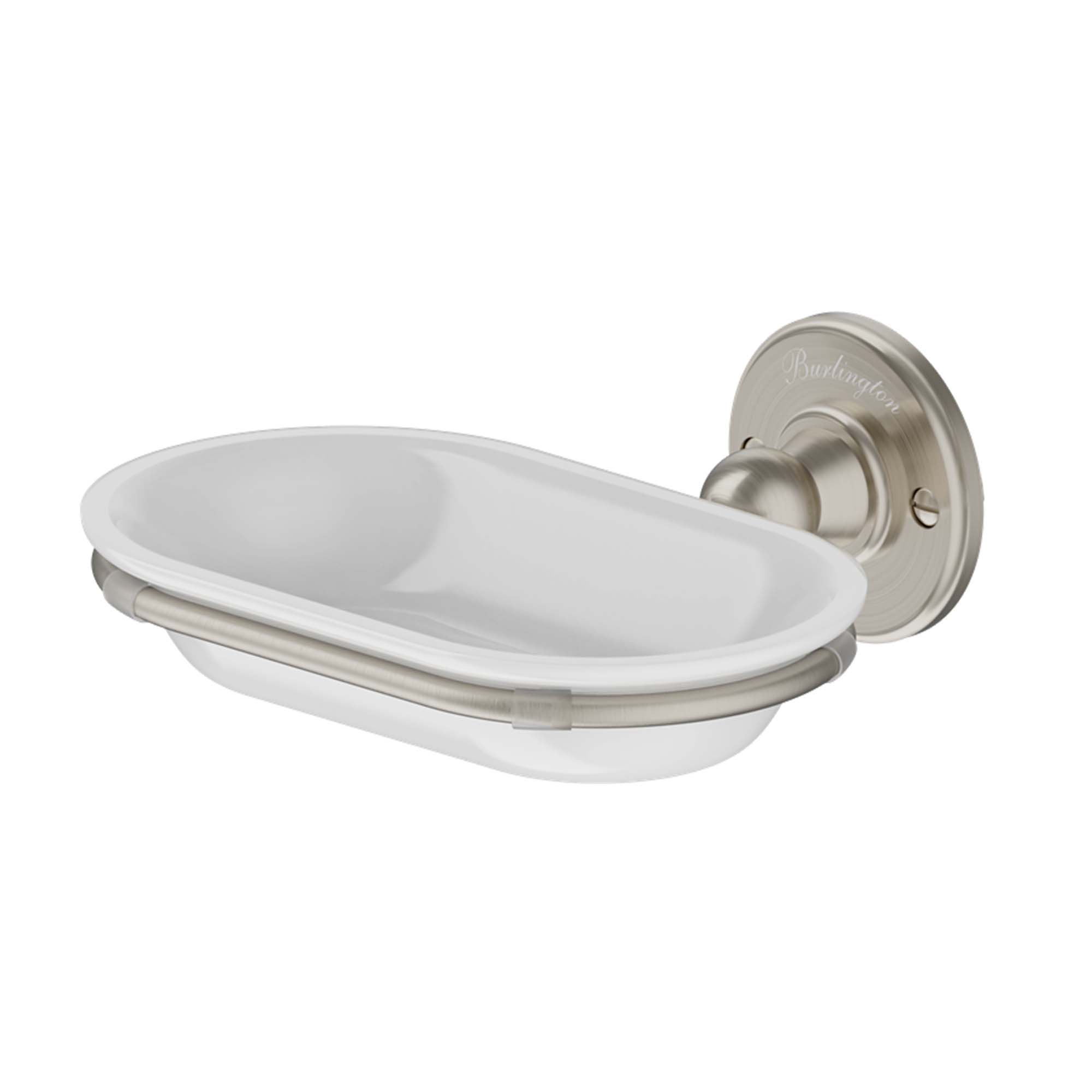 burlington soap dish brushed nickel