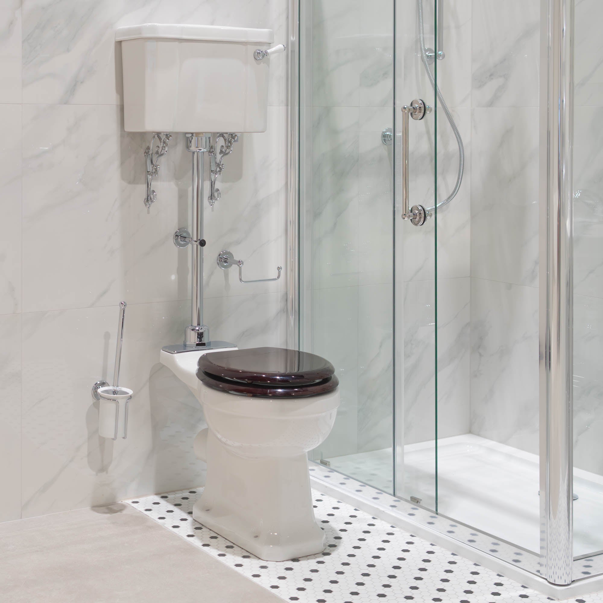 Burlington Medium-Level Toilet With Standard WC Pan Traditional