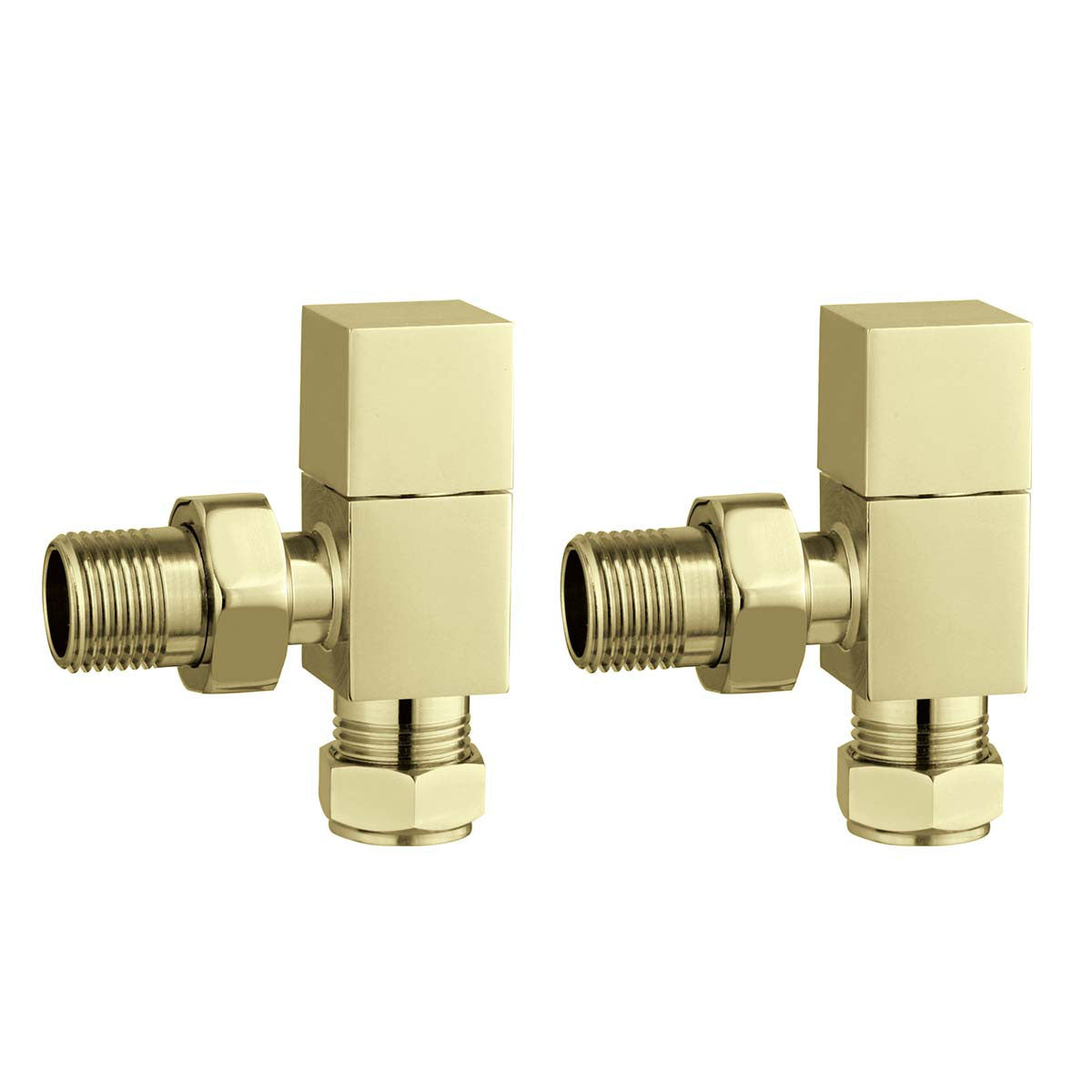 camden angled radiator valves brushed brass