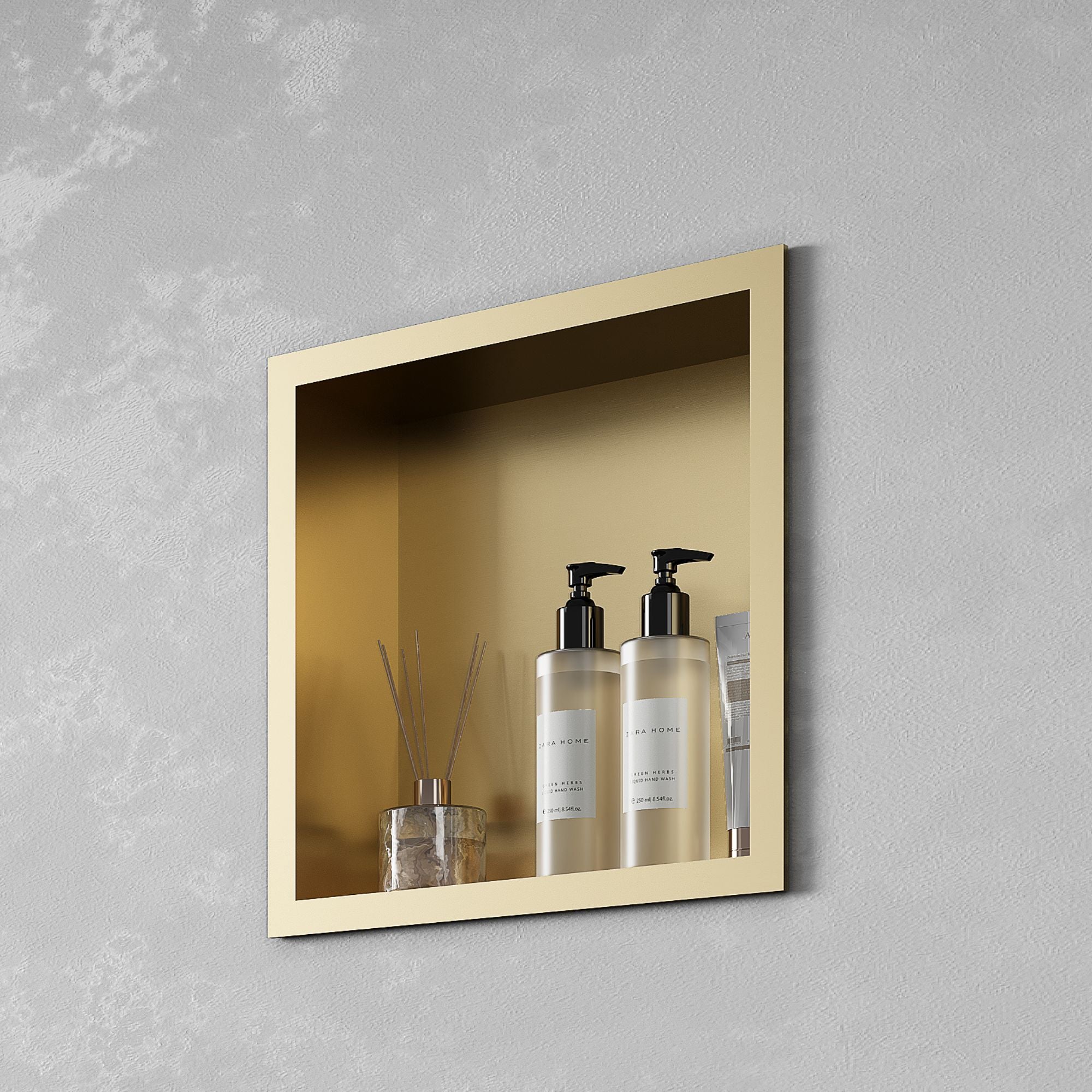 Camden Shower Niche 300x300mm Brushed Brass