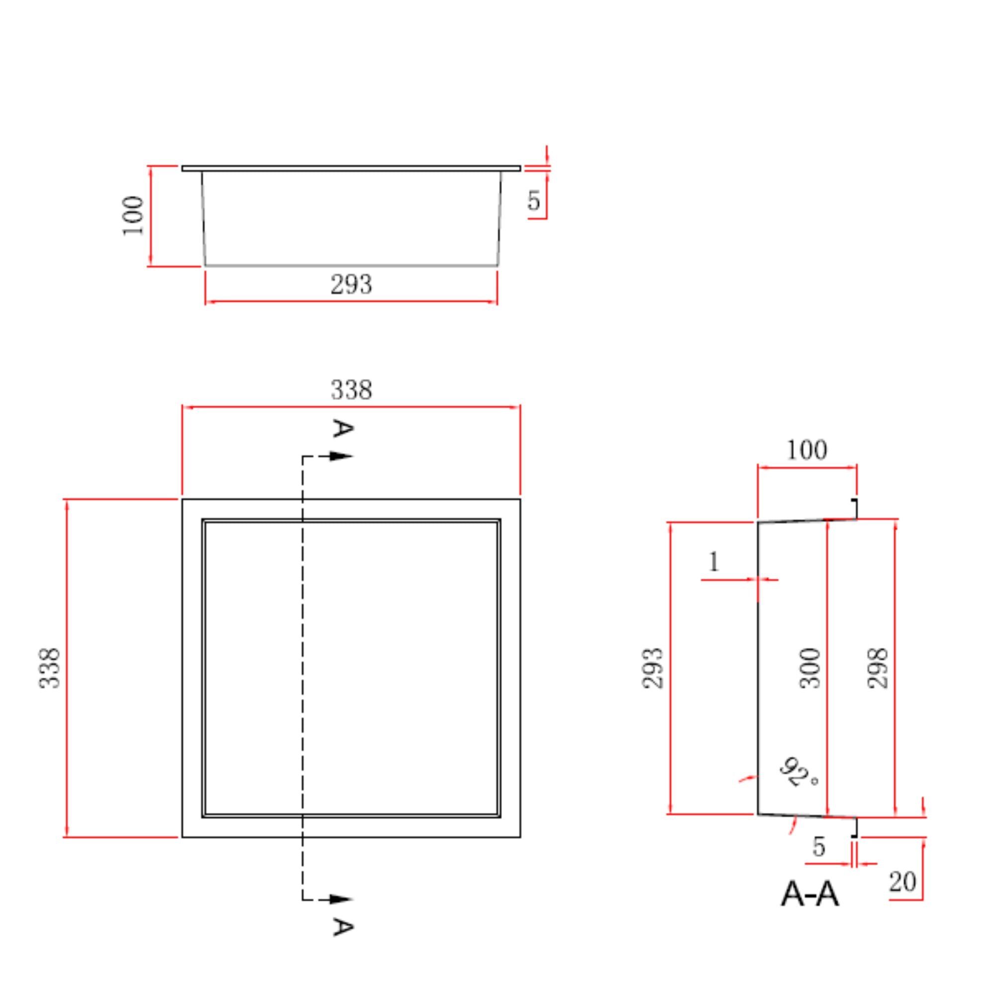 Camden Shower Niche 300x300 Size
