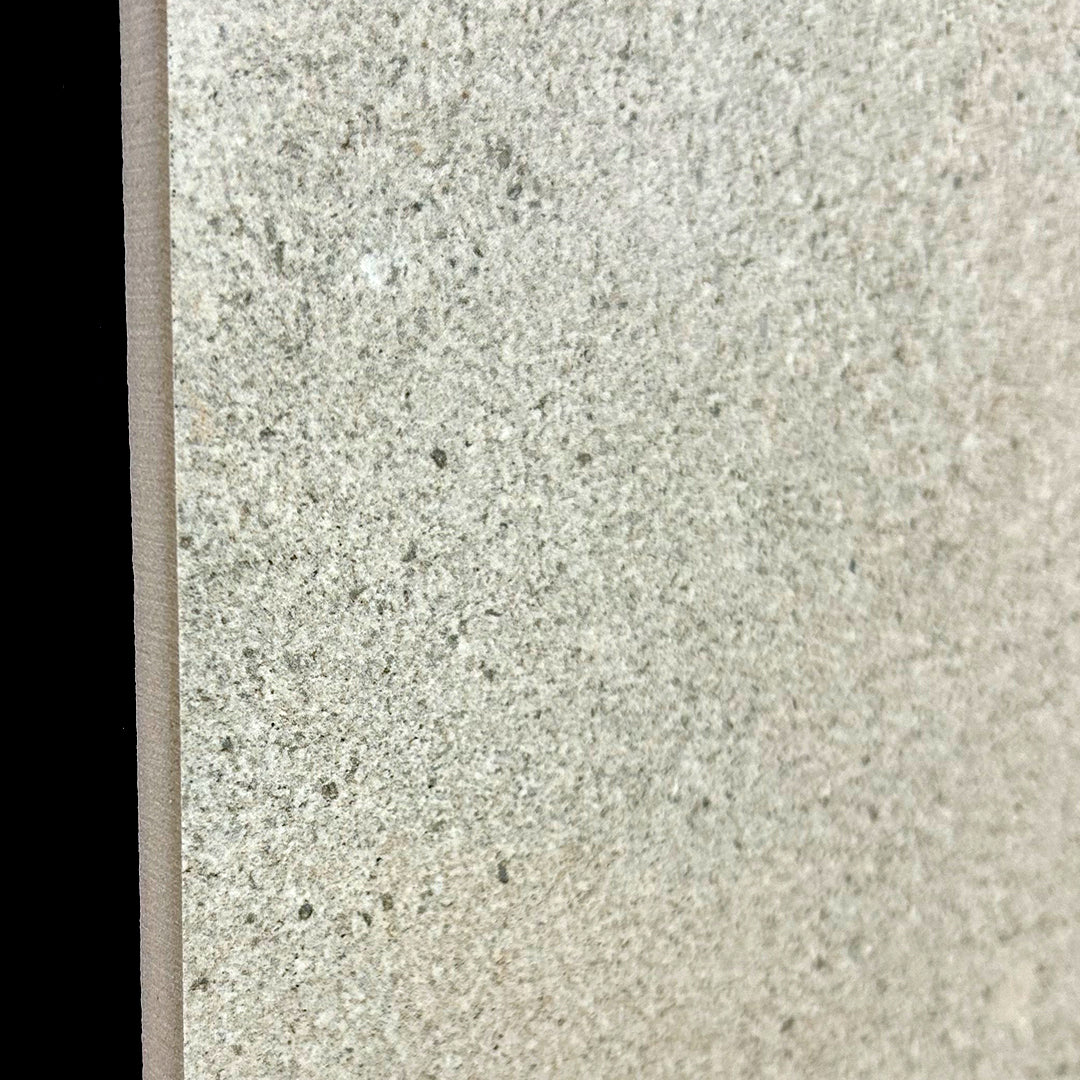 Close up view of the surface and edge of the Casual Life Champagne matt tile.
