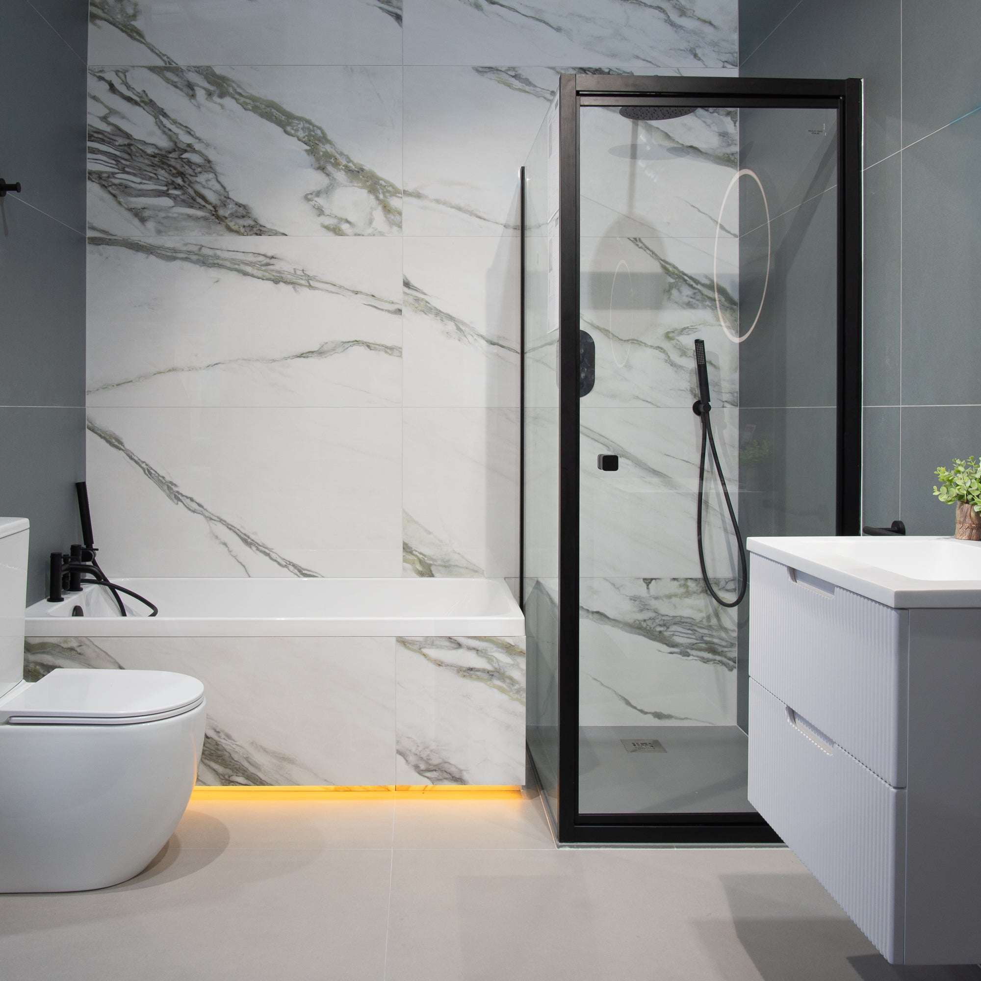 Charm Experience Calacatta Green Marble Effect Porcelain Tile 60x120cm Matt