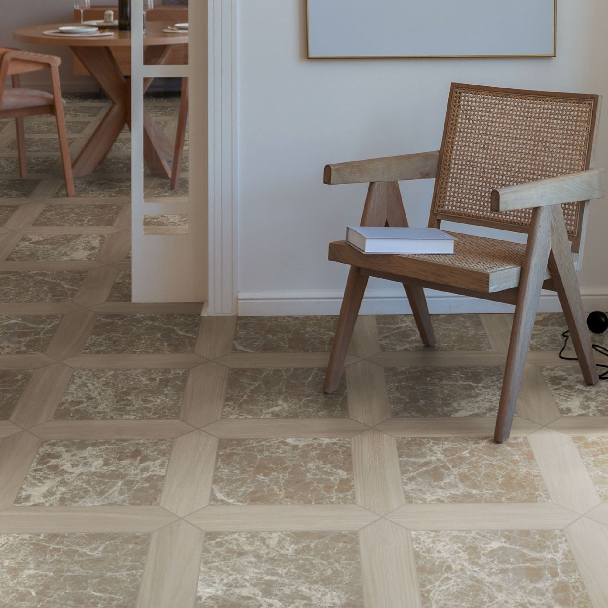 Chester Dark Emperador Marble Effect Porcelain Tile 30x30cm Matt Deluxe Bathrooms