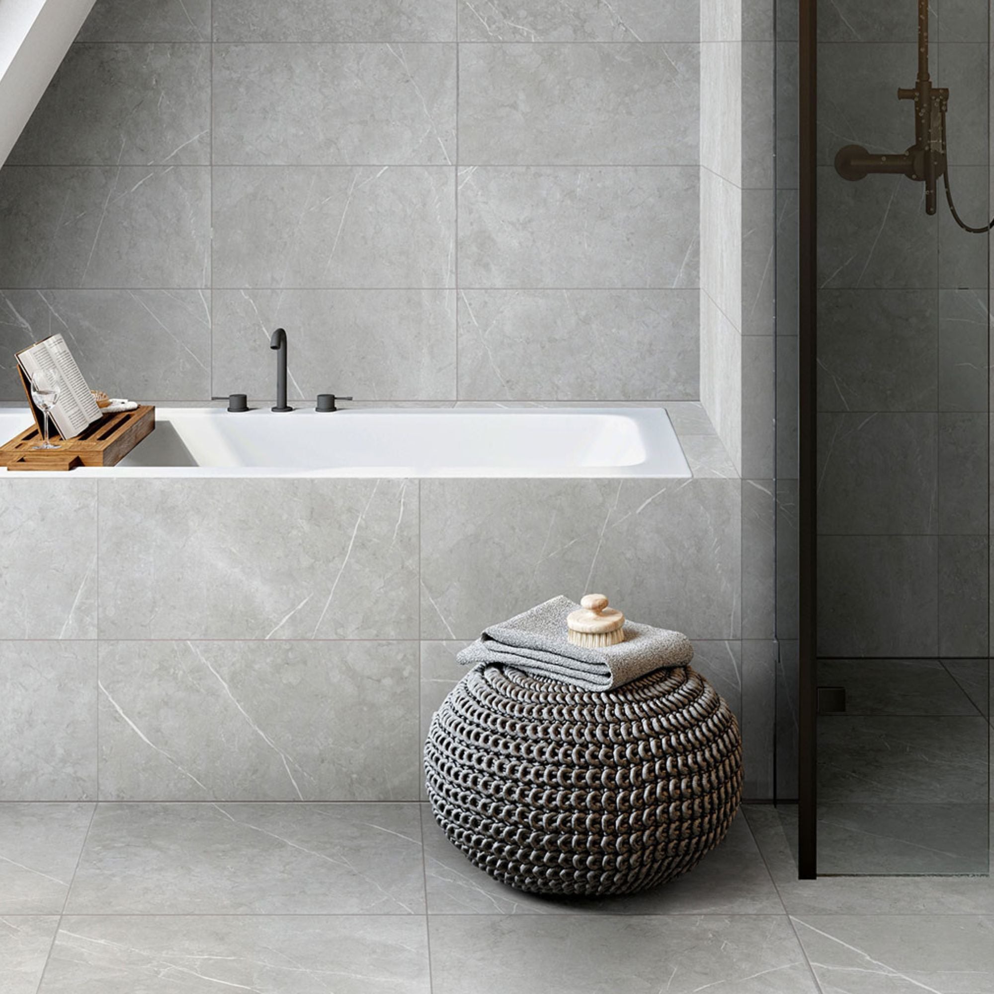 Chester Fior di Pesco Marble Effect Porcelain Tile 30x30cm Matt