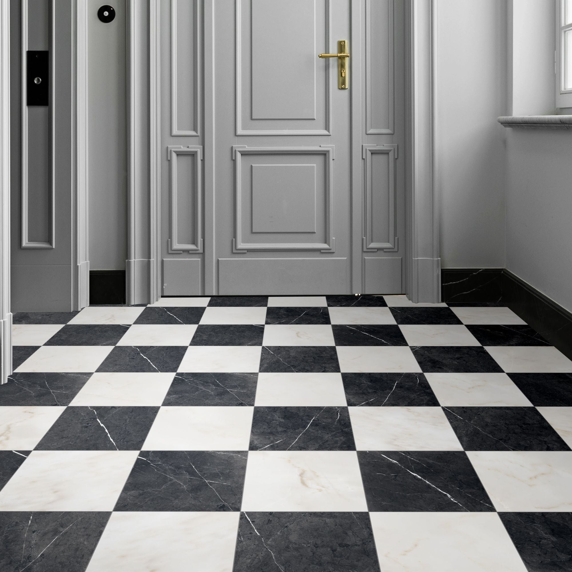 Chester Calacatta Ambra Marble Effect Porcelain Tile 30x30cm Matt