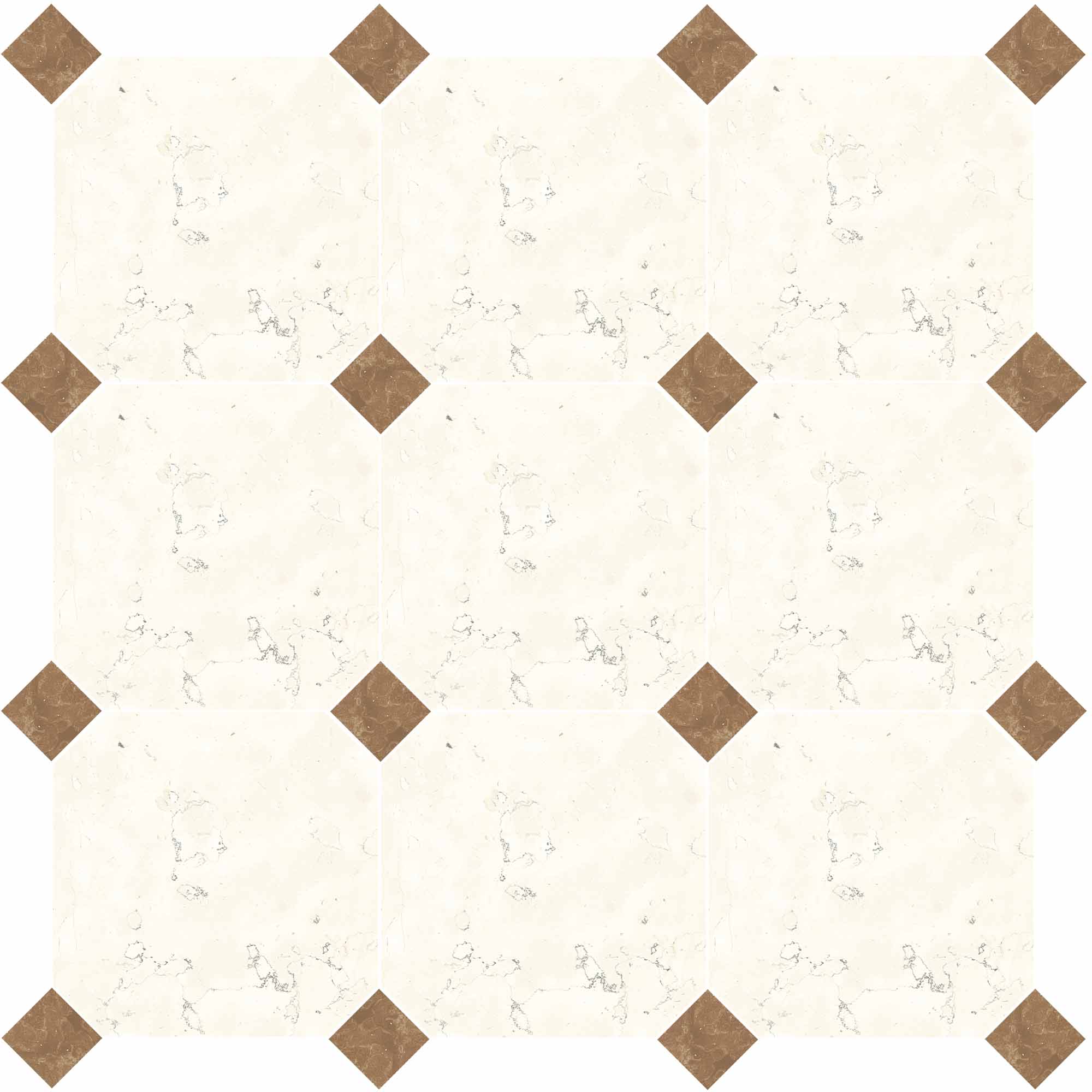 chester octagona bianco di asiago and taco rosso verona marble effect porcelain tile