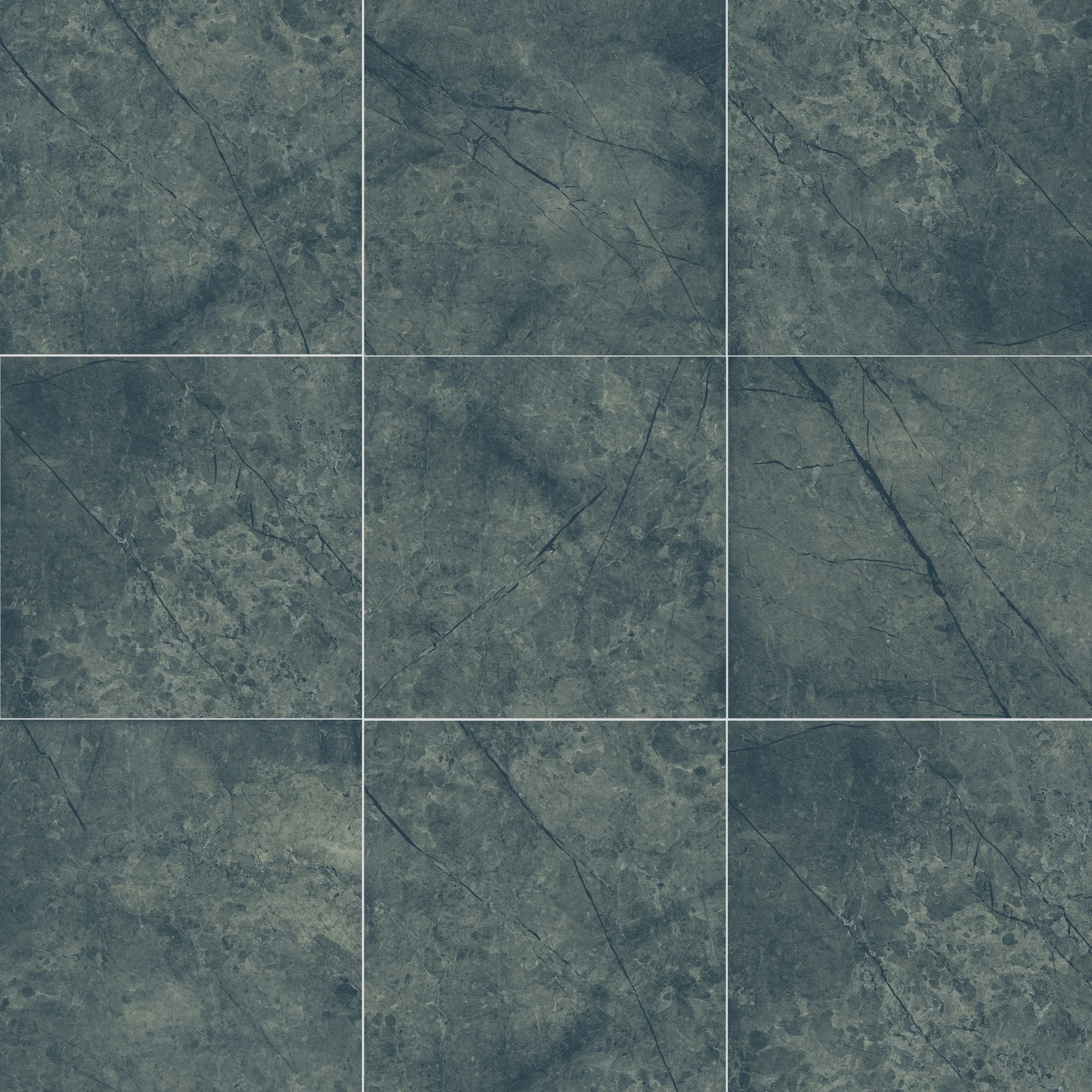 Chester Verde Guatemala Marble Effect Porcelain Tile 30x30cm Matt Layout