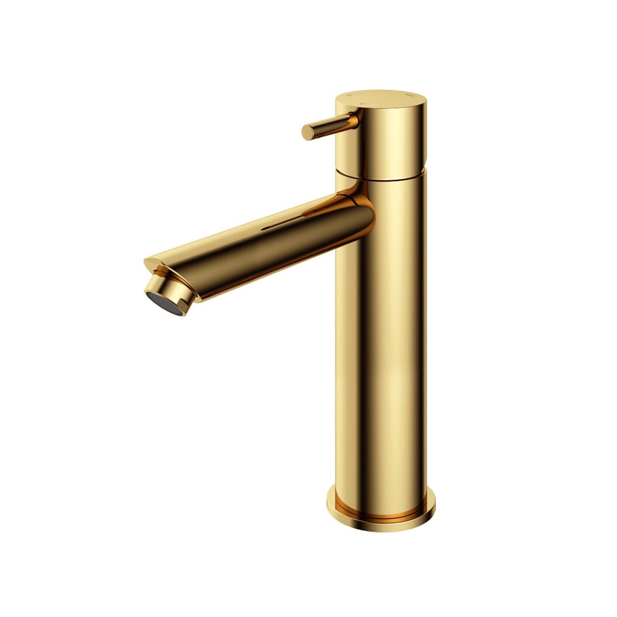 cobber 216mm basin mixer tap monobloc straight spout natural brass pvd