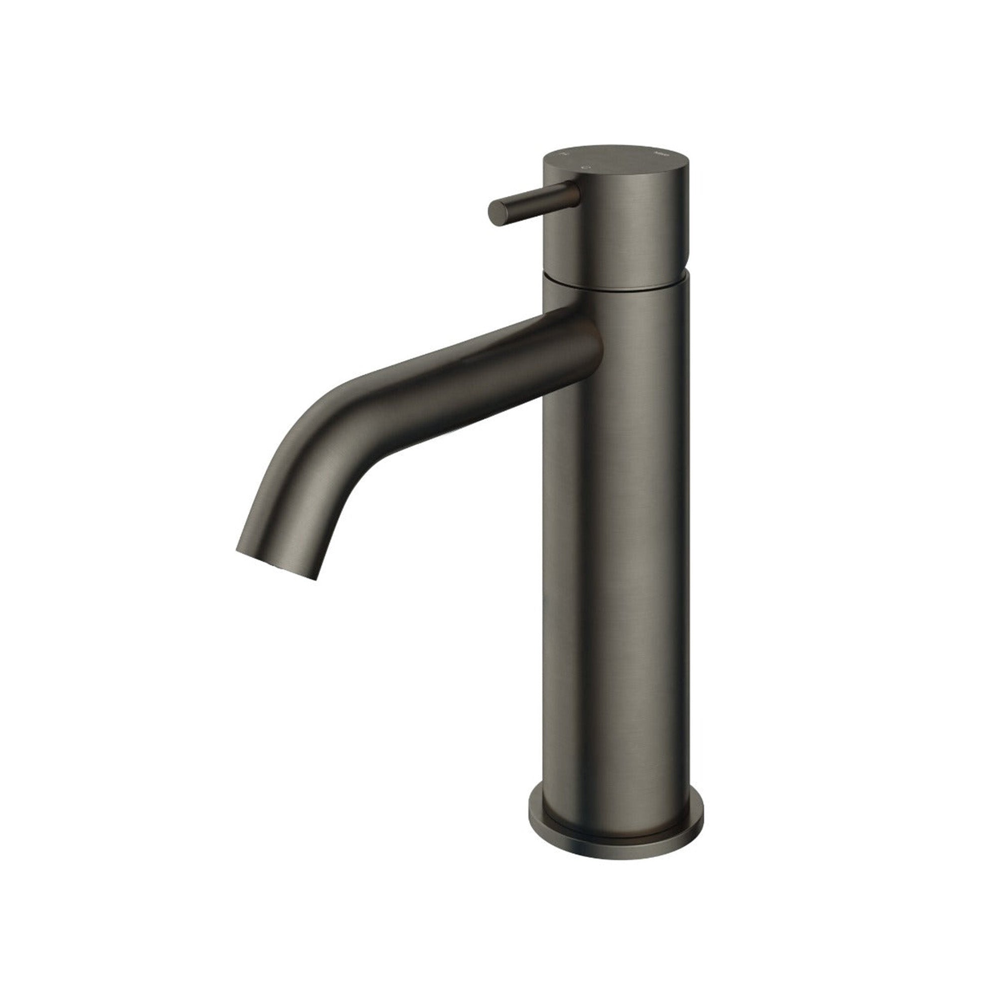 cobber 216mm tall basin mixer tap monobloc curved spout aged iron