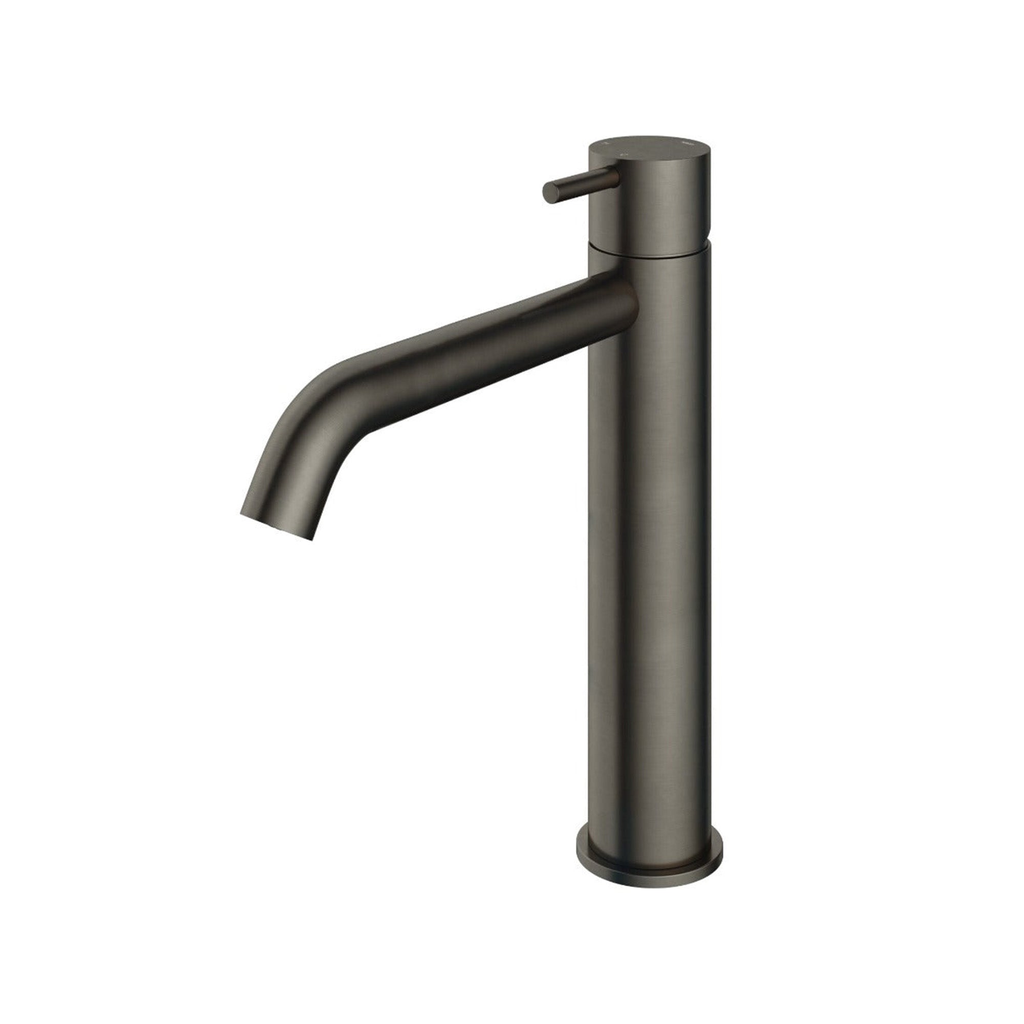 cobber 286mm tall basin-mixer tap monobloc curved spout aged iron