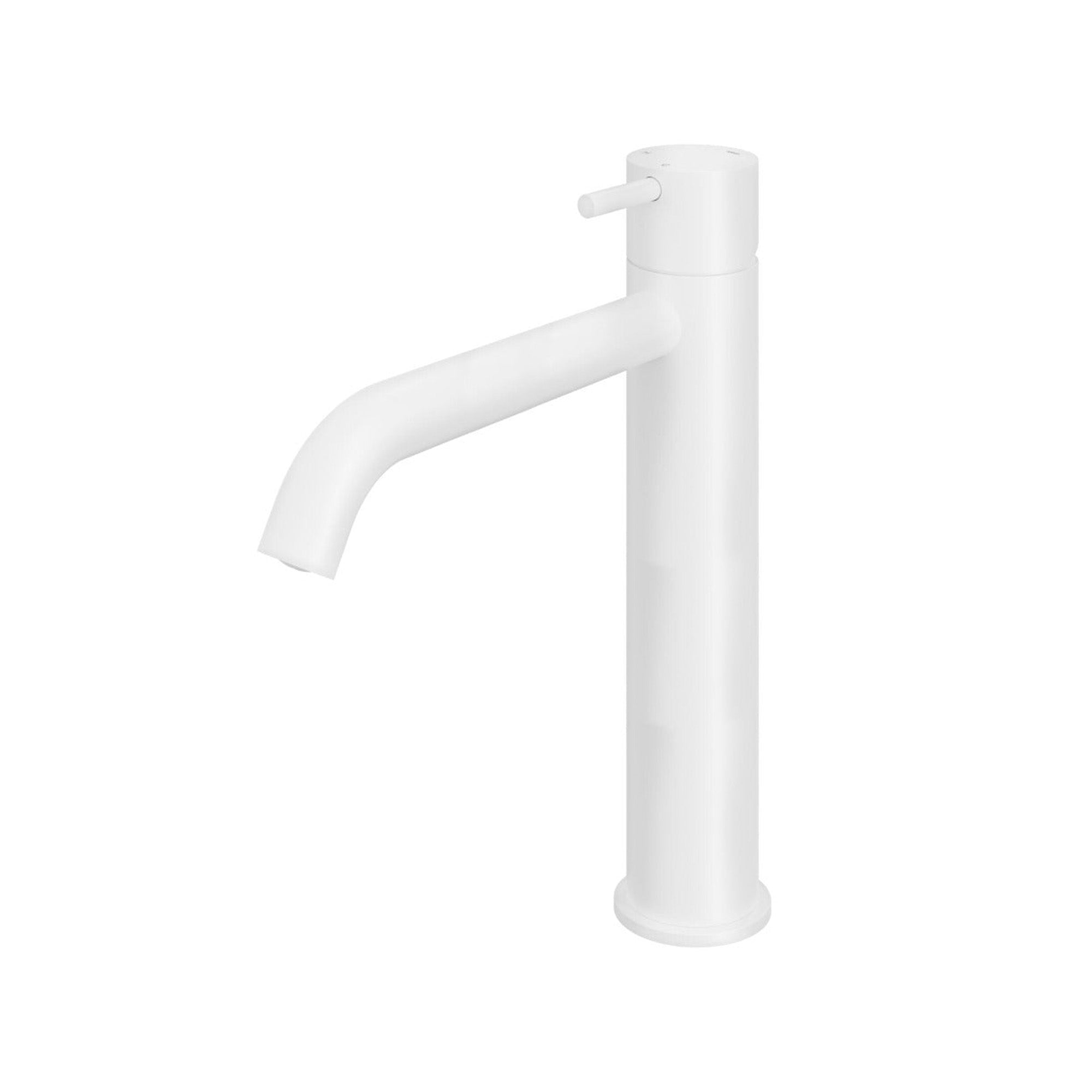 cobber 286mm tall basin-mixer tap monobloc curved spout matt white