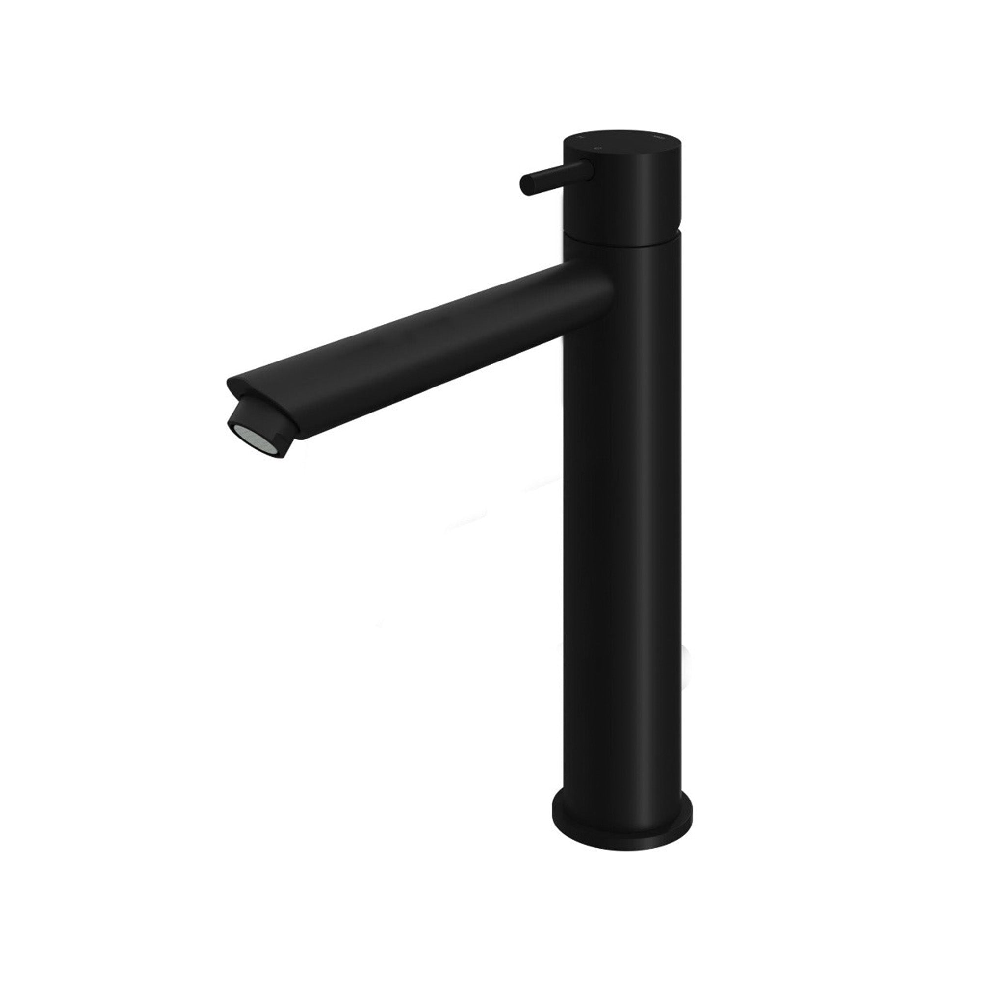cobber 286mm tall basin mixer tap monobloc straight spout matt black