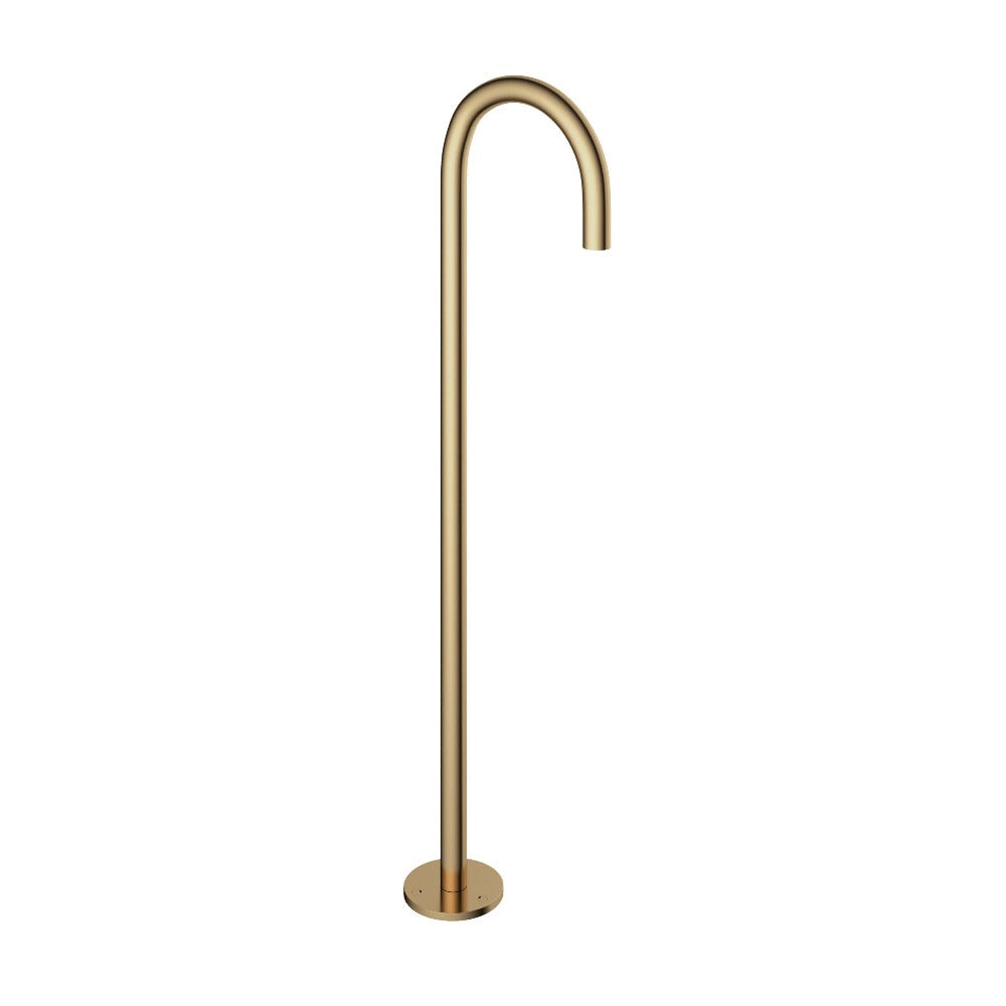 cobber floorstanding bath spout polished brass