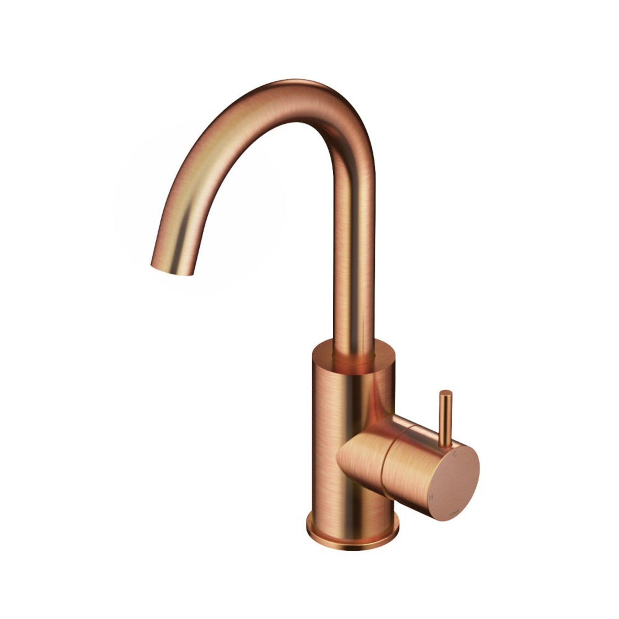 cobber highneck basin mixer brushed copper