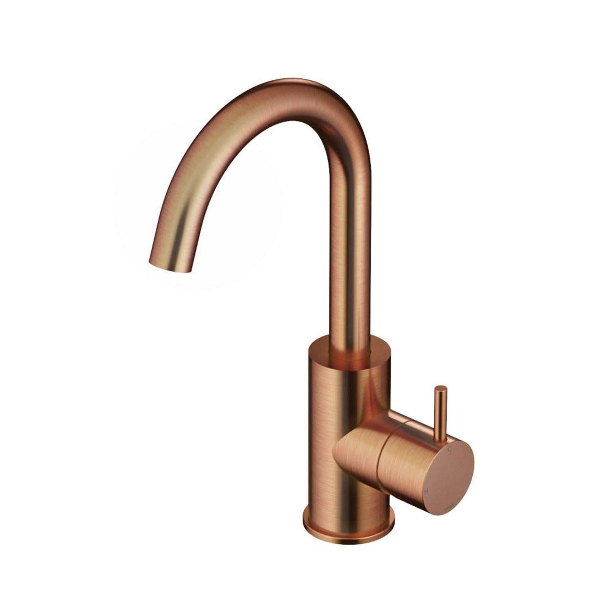 cobber highneck basin mixer brushed copper pvd