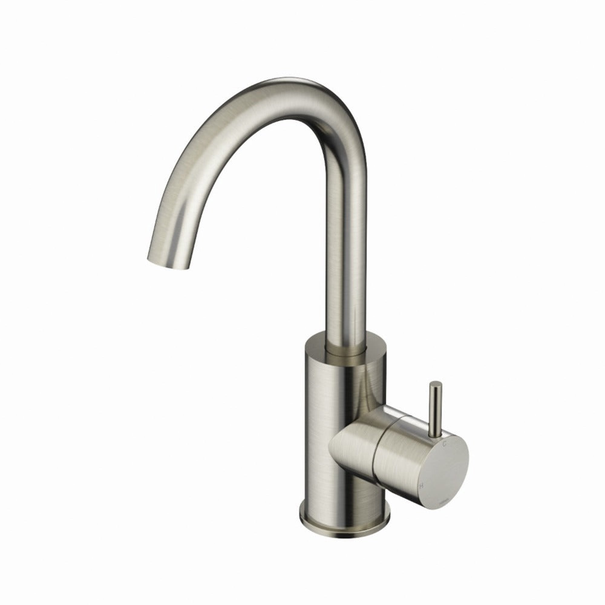 cobber highneck basin mixer brushed nickel