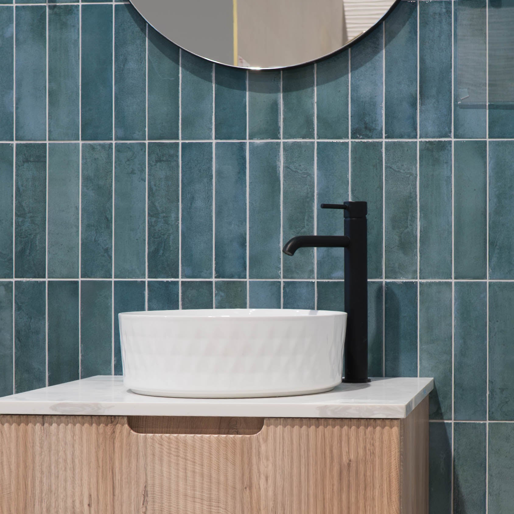 Colorado Denim Porcelain Tile 6x25cm Gloss