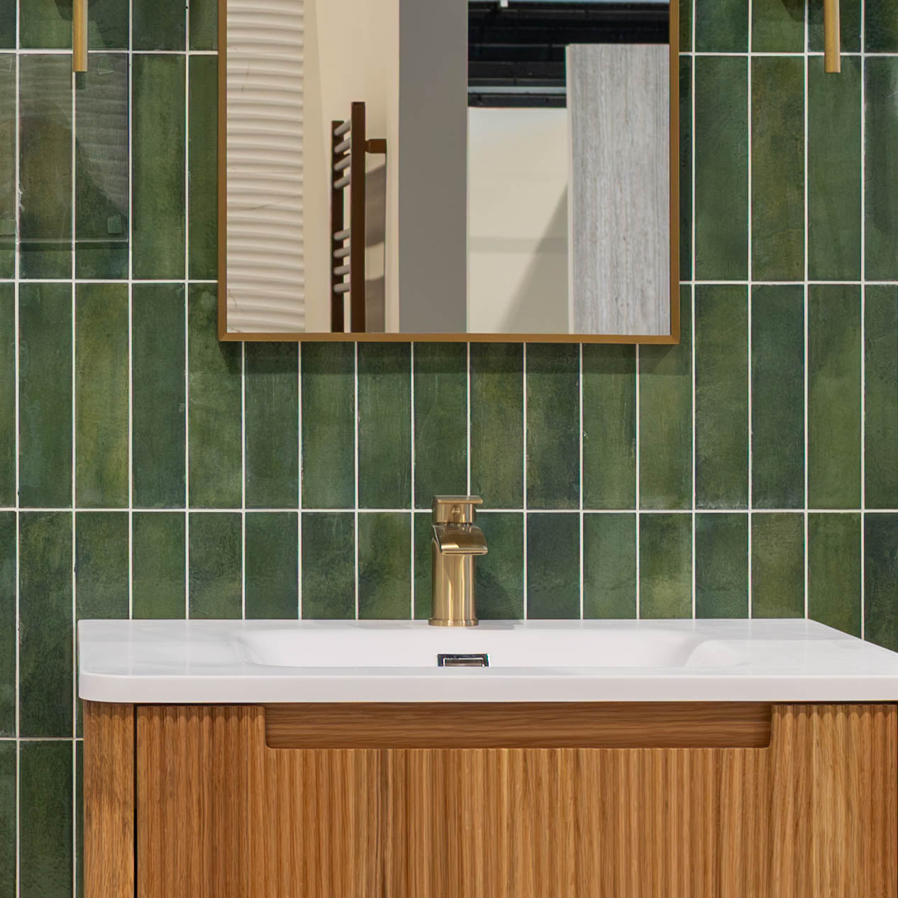 Colorado Green Porcelain Tile 6x25cm Gloss