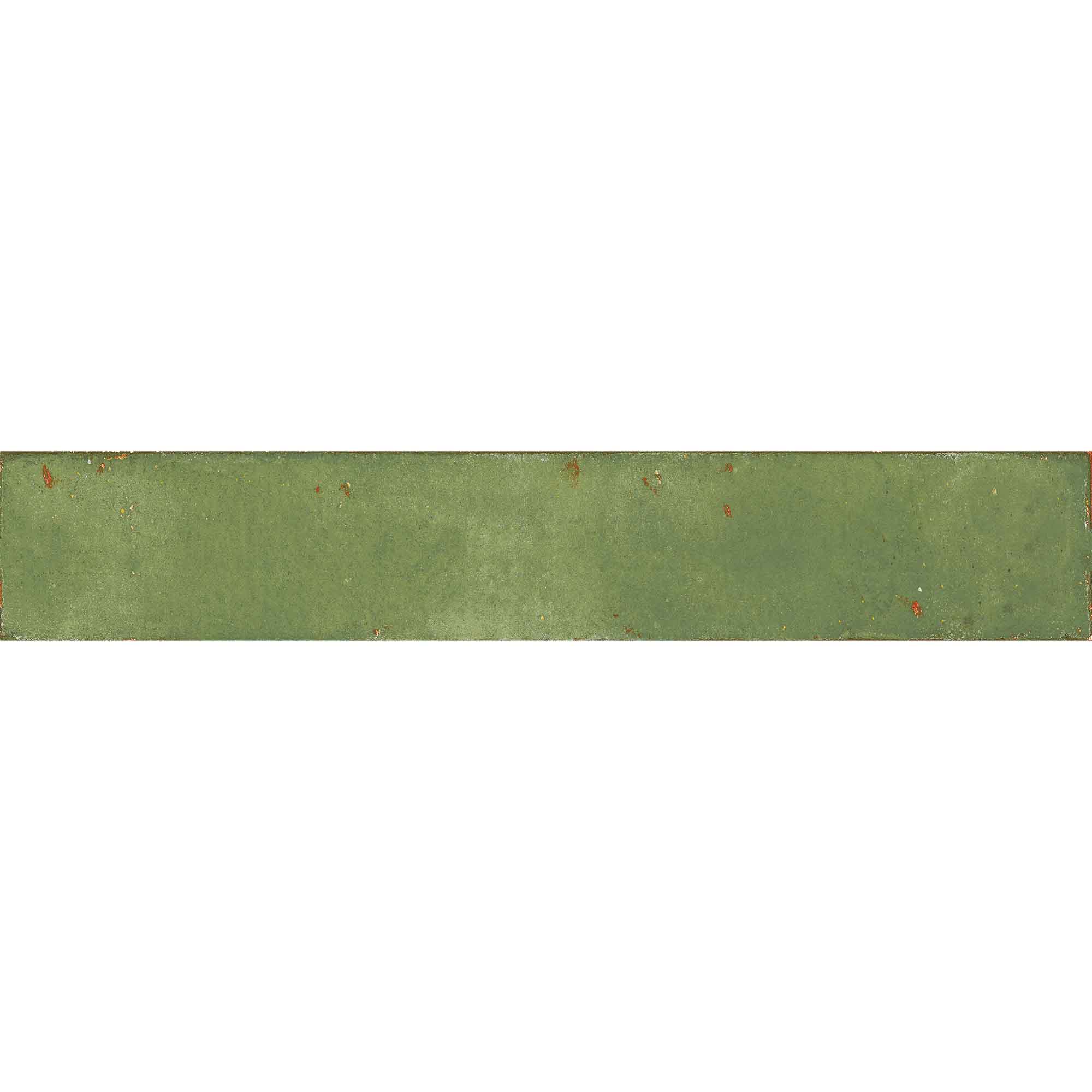colours green porcelain wall tile 4-8x45cm gloss