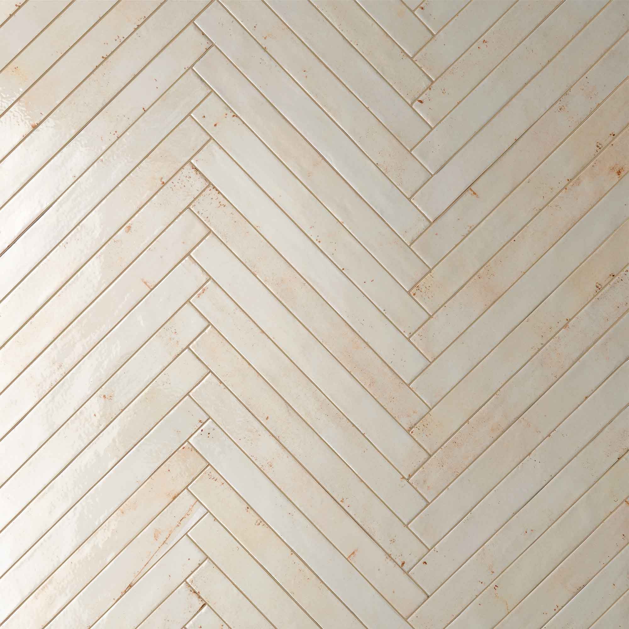 colours ivory porcelain wall tile 4.8x45cm gloss herringbone