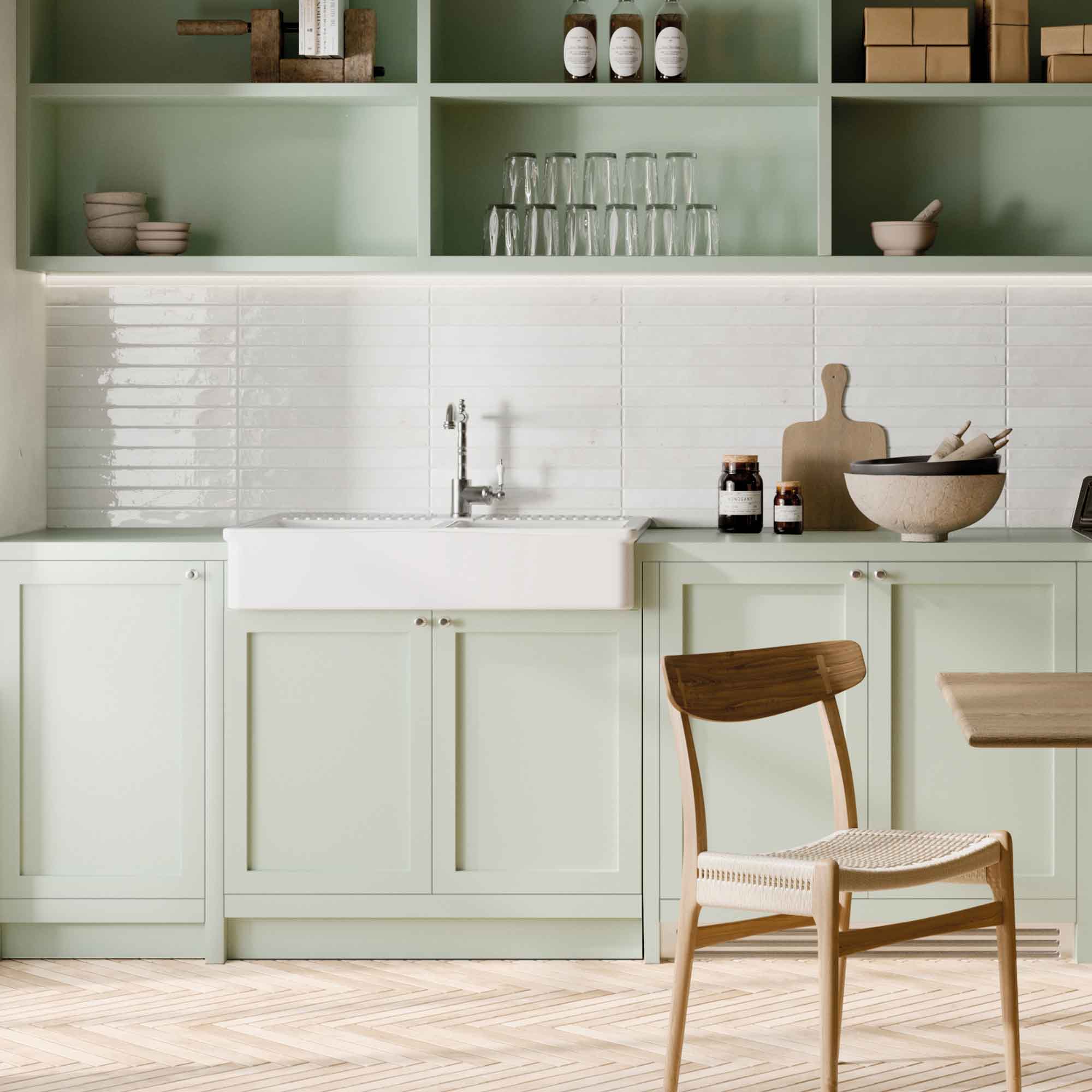 colours white porcelain wall tile 4.8x45cm gloss