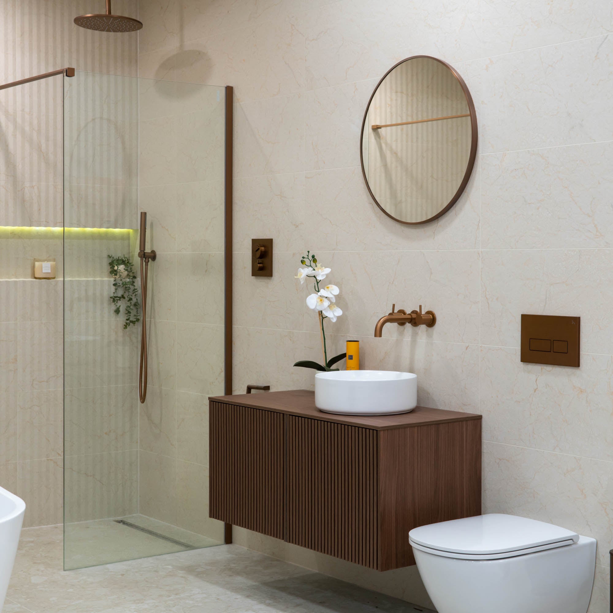 Cream-R Oasis Stone Effect Wall Tile 32x99cm Matt