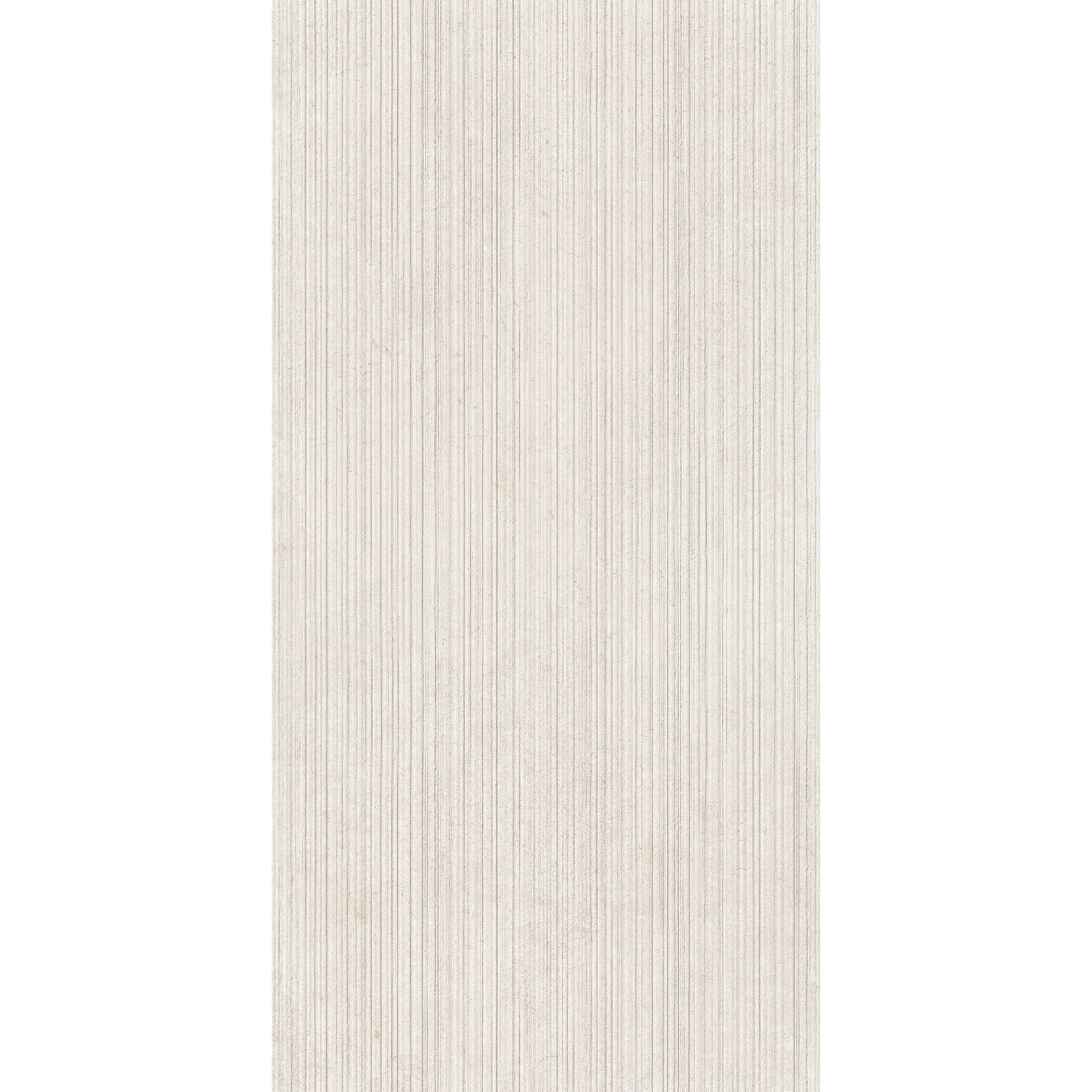 Luna Stone Pearl Ribbed Porcelain Tile 60x120cm Matt