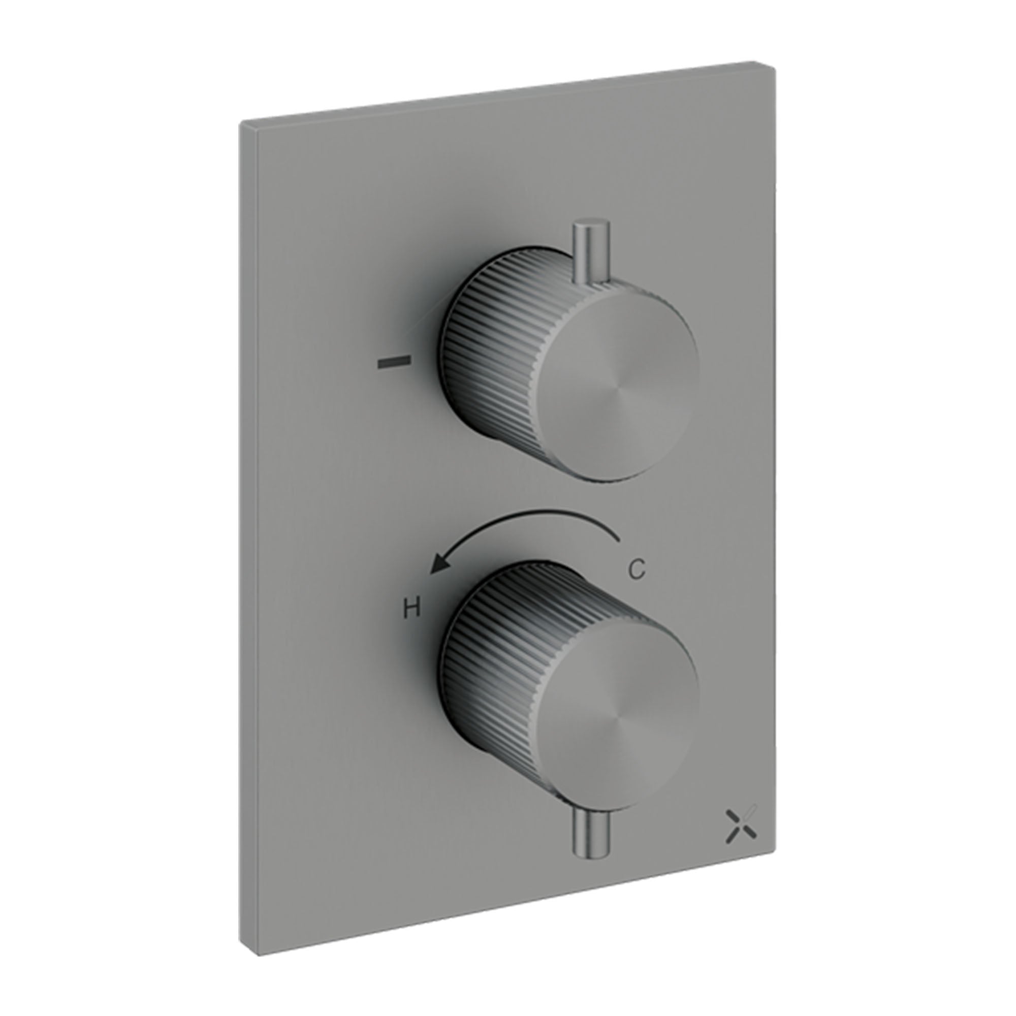 crosswater 3one6 crossbox 2 outlet shower valve slate