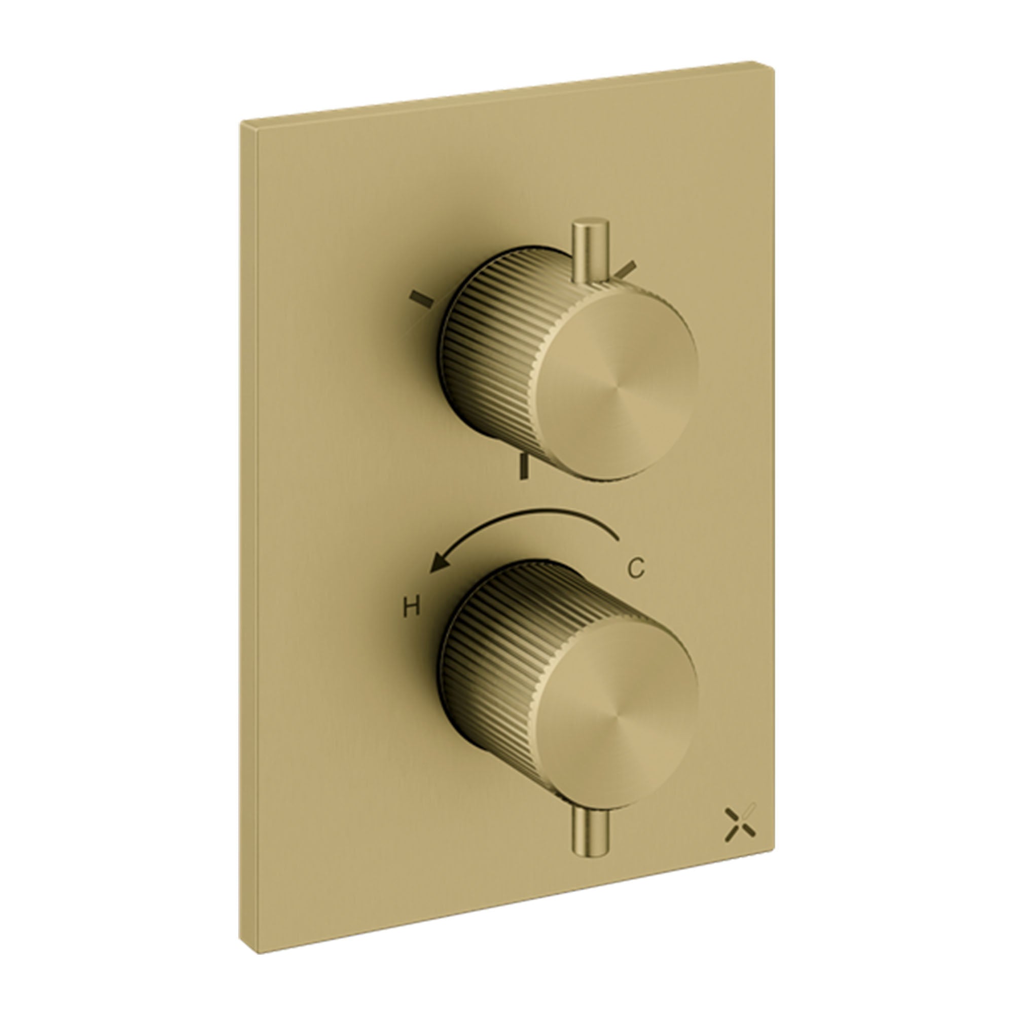 crosswater 3one6 crossbox 3 outlet shower valve brushed brass