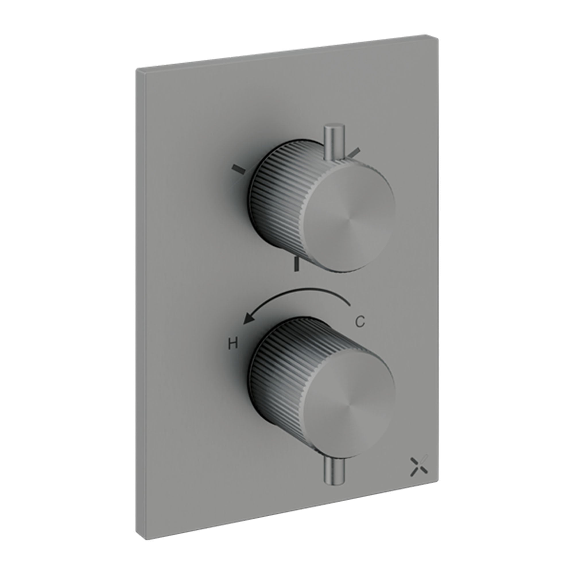 crosswater 3one6 crossbox 3 outlet shower valve slate