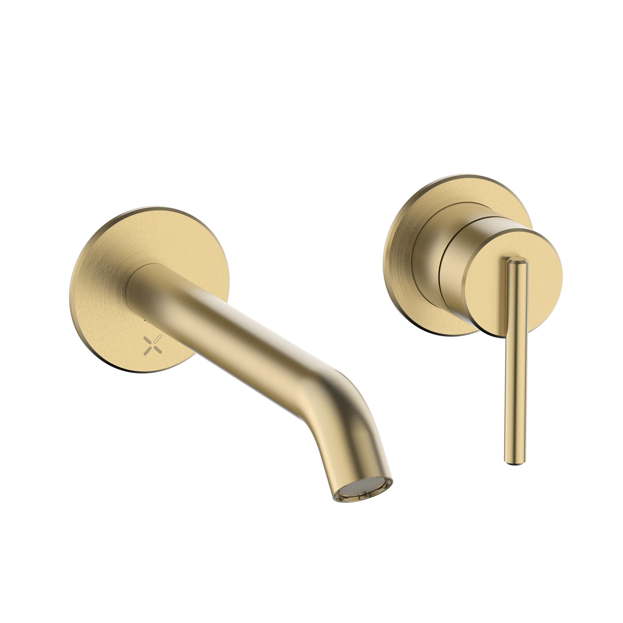 crosswater 3one6 lever 2 hole wall mounted basin mixer tap 316 brushed brass