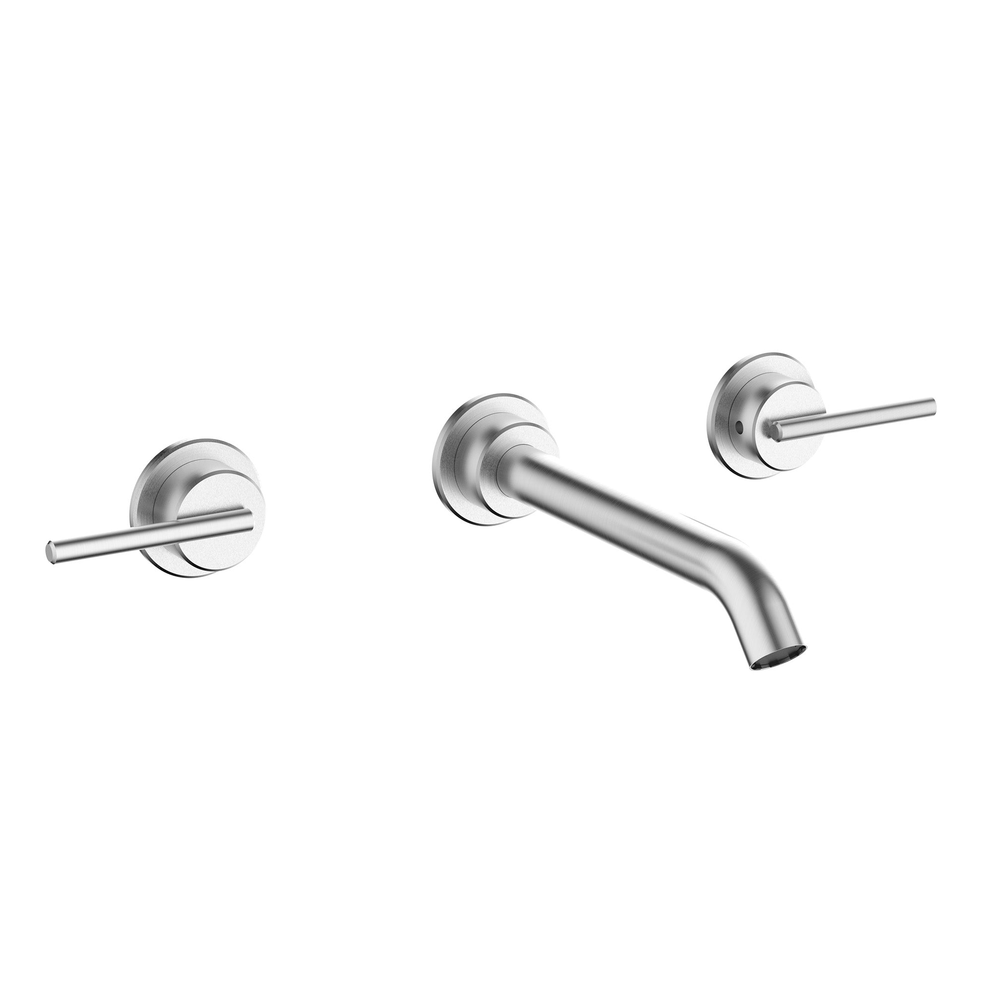 crosswater 3one6 slate 3 hole wall mounted basin mixer tap stainless steel