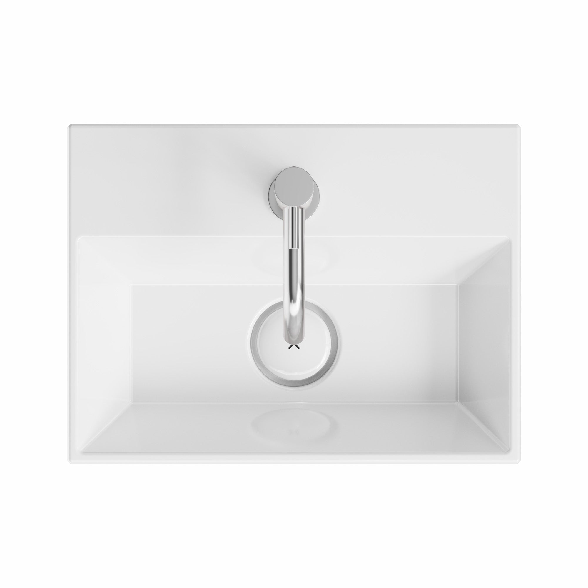 Crosswater Beck Cloakroom Washbasin - Gloss White