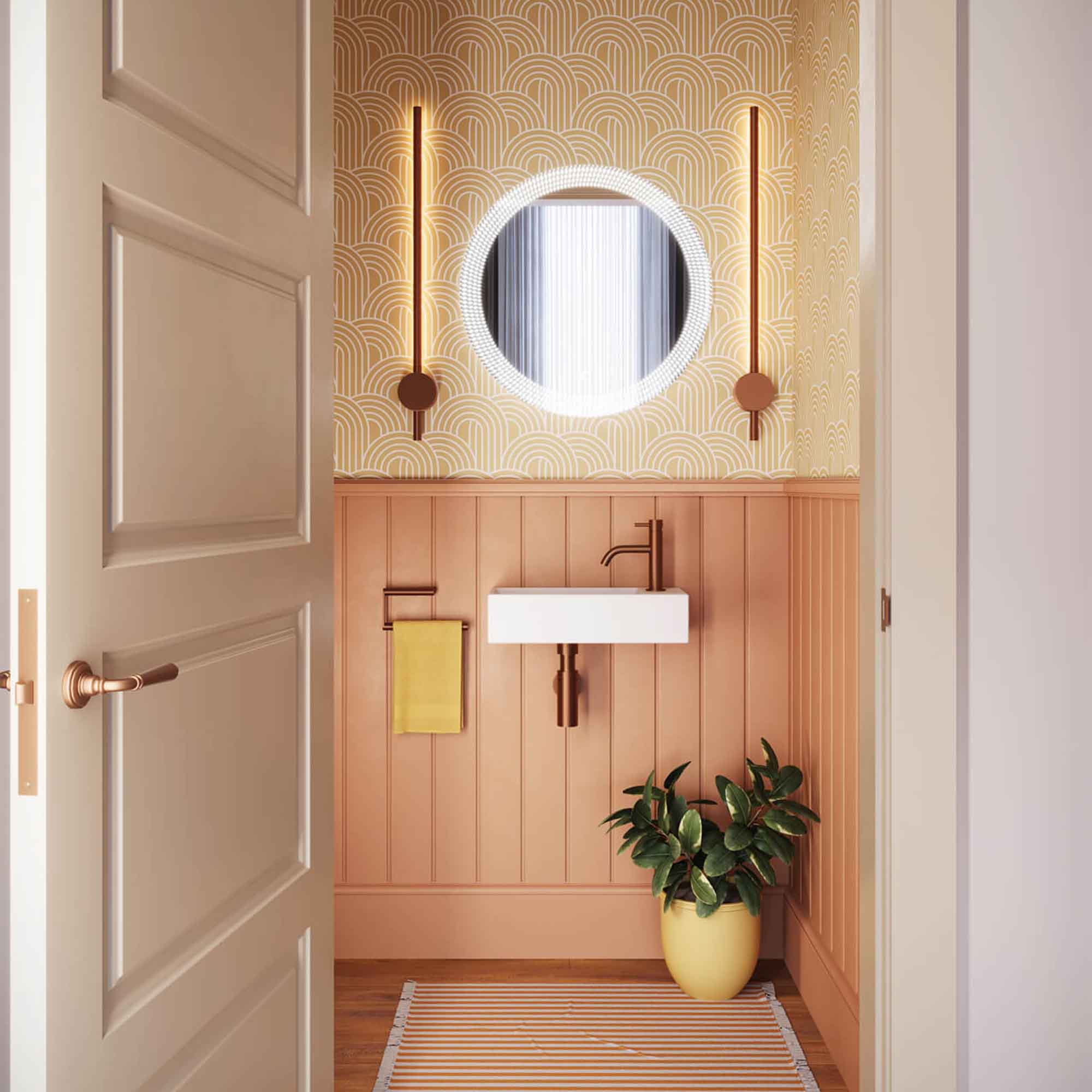 crosswater beck cloakroom basin with waste 450x200mm matt white