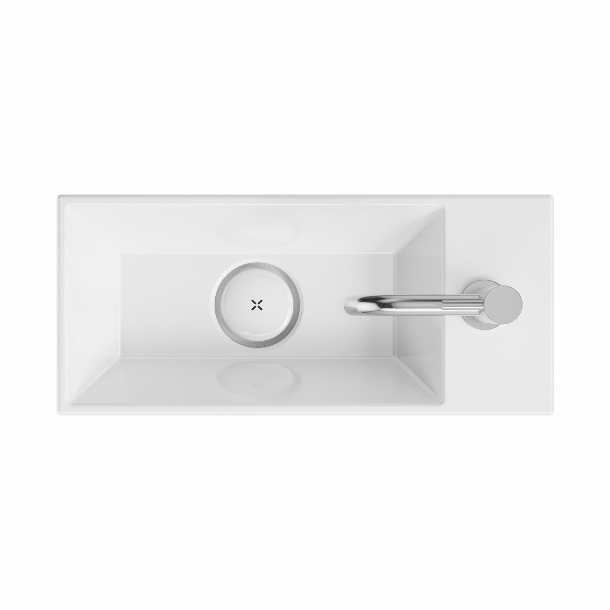 Crosswater Beck Cloakroom Washbasin - Gloss White