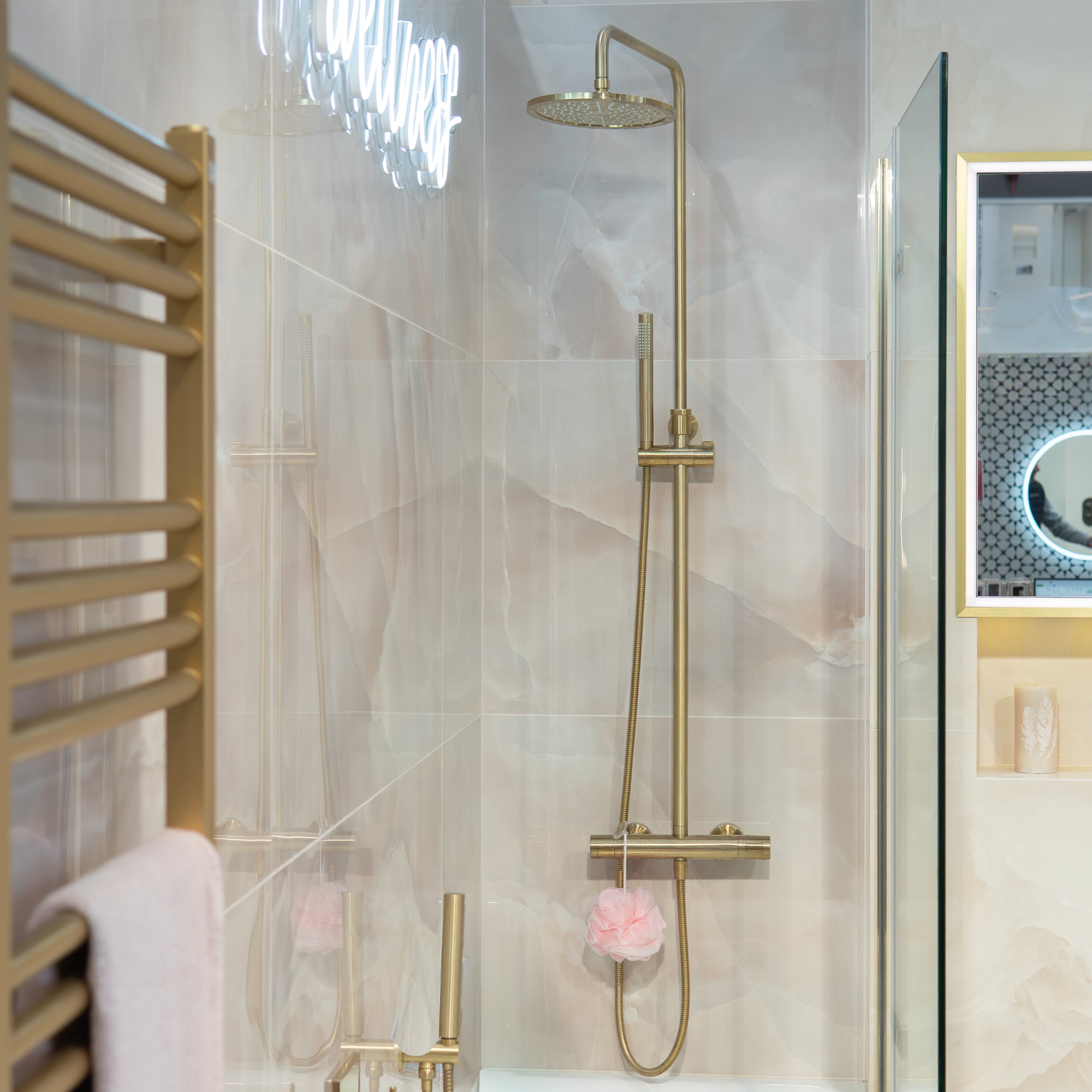 Crosswater Central Multifunction Thermostatic Shower Kit - Brushed Brass