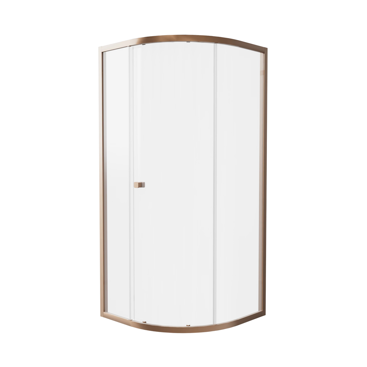 Crosswater Clear 6 shower enclosure with brushed bronze finished frame and clear glass panels, supplied by Deluxe Bathrooms.