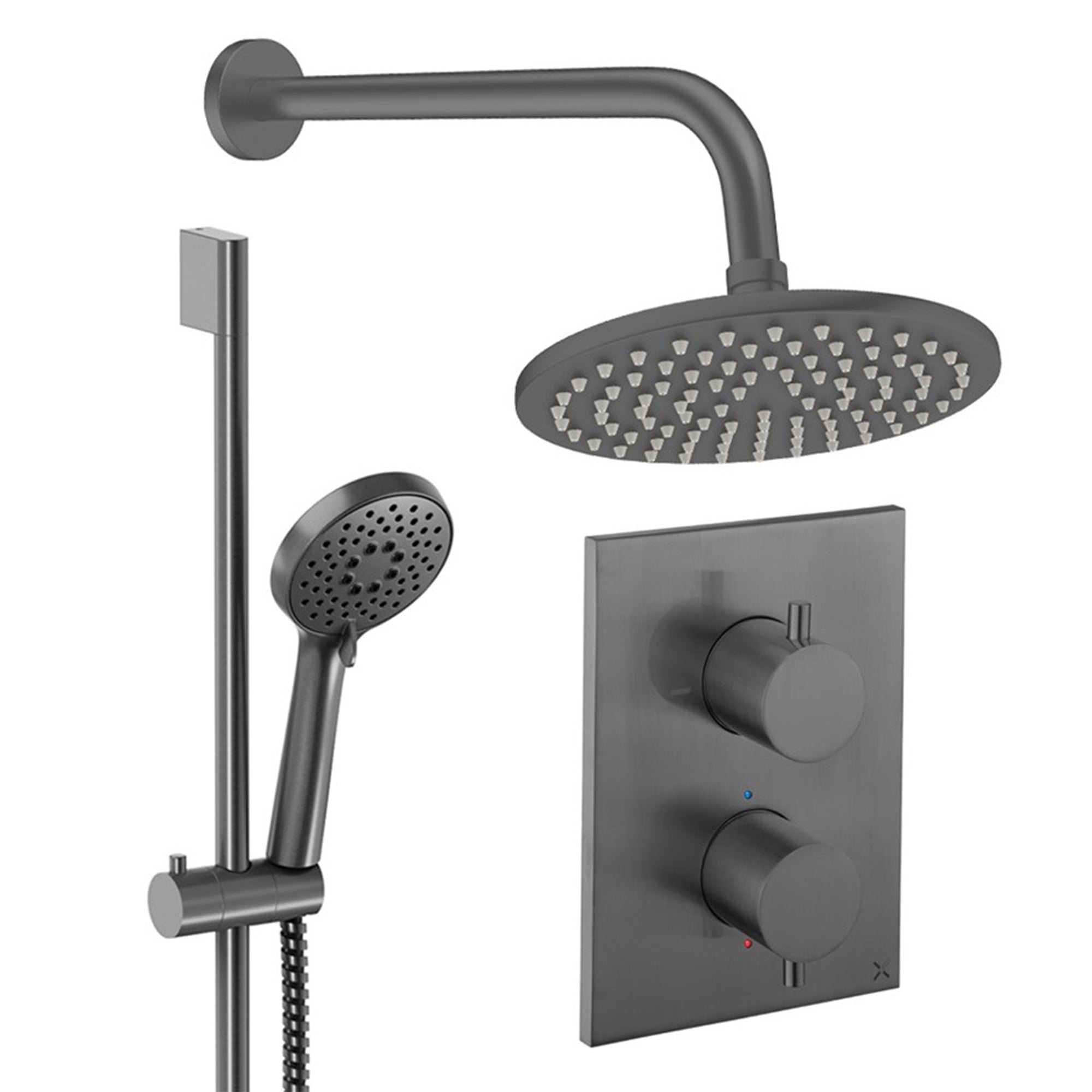 crosswater crossbox shower set 4 200mm slate